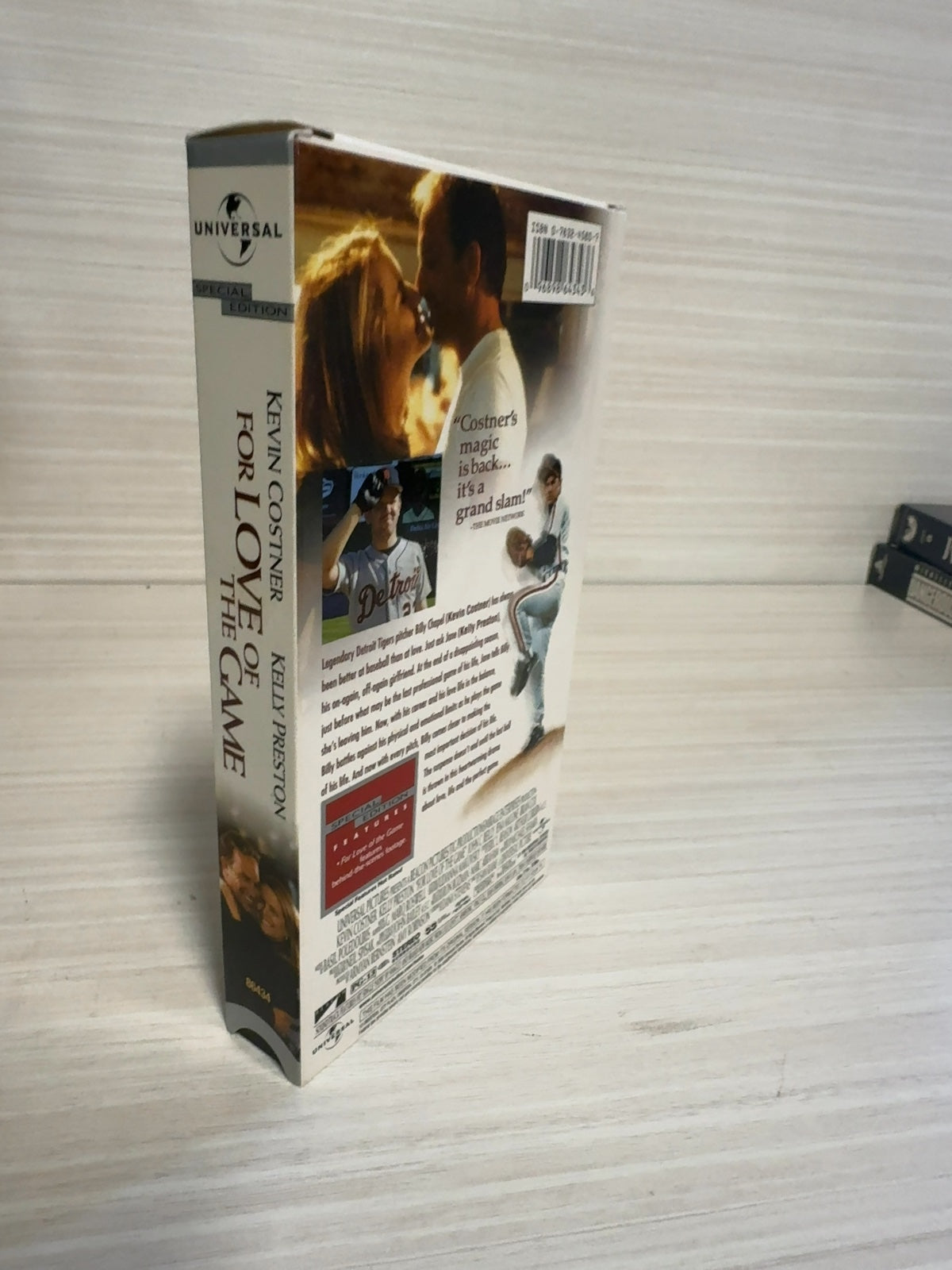 For Love Of The Game Movie VHS Tape Kevin Costner Kelly Preston John C. Reilly