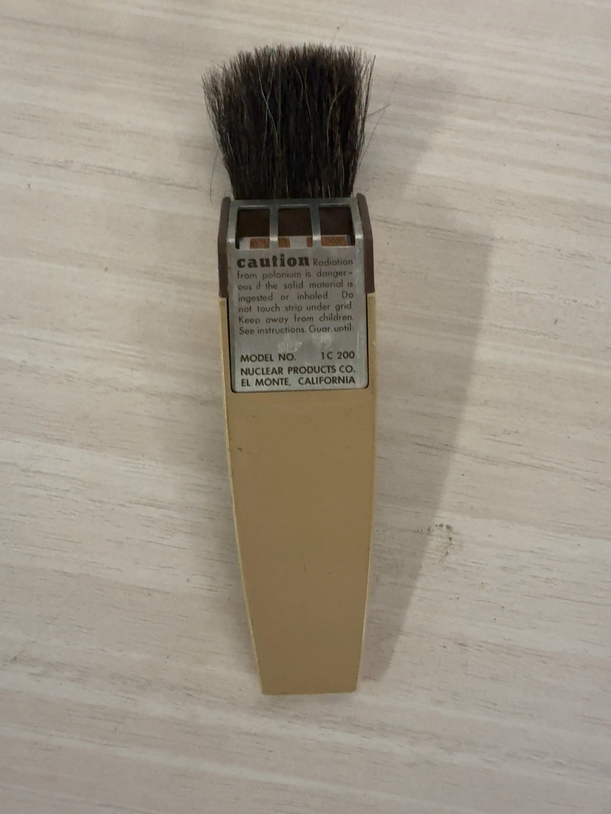 Vintage Staticmaster Camera Brush 1C200 Nuclear Products Co. CA In Original Box