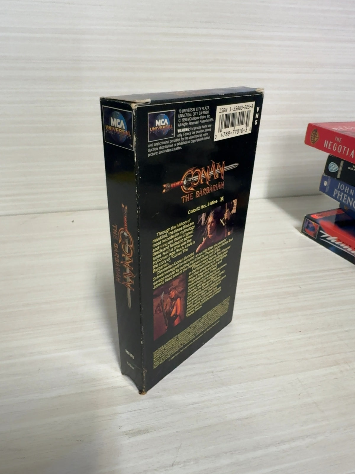 Conan the Barbarian (VHS, 1980) Arnold Schwarzenegger MCA Universal Acceptable