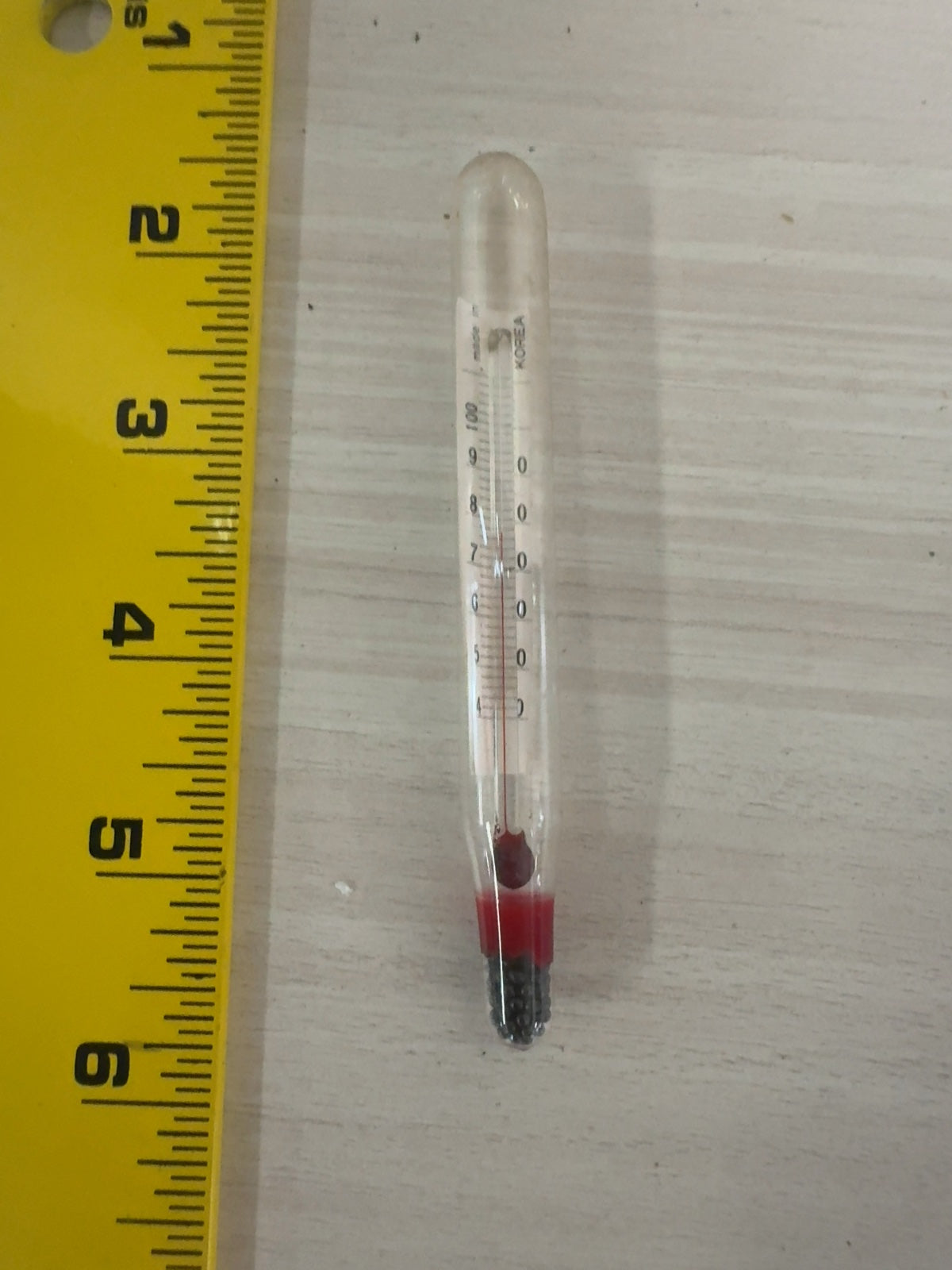 Glass Floating Thermometer with Weighted Base, Made in Korea