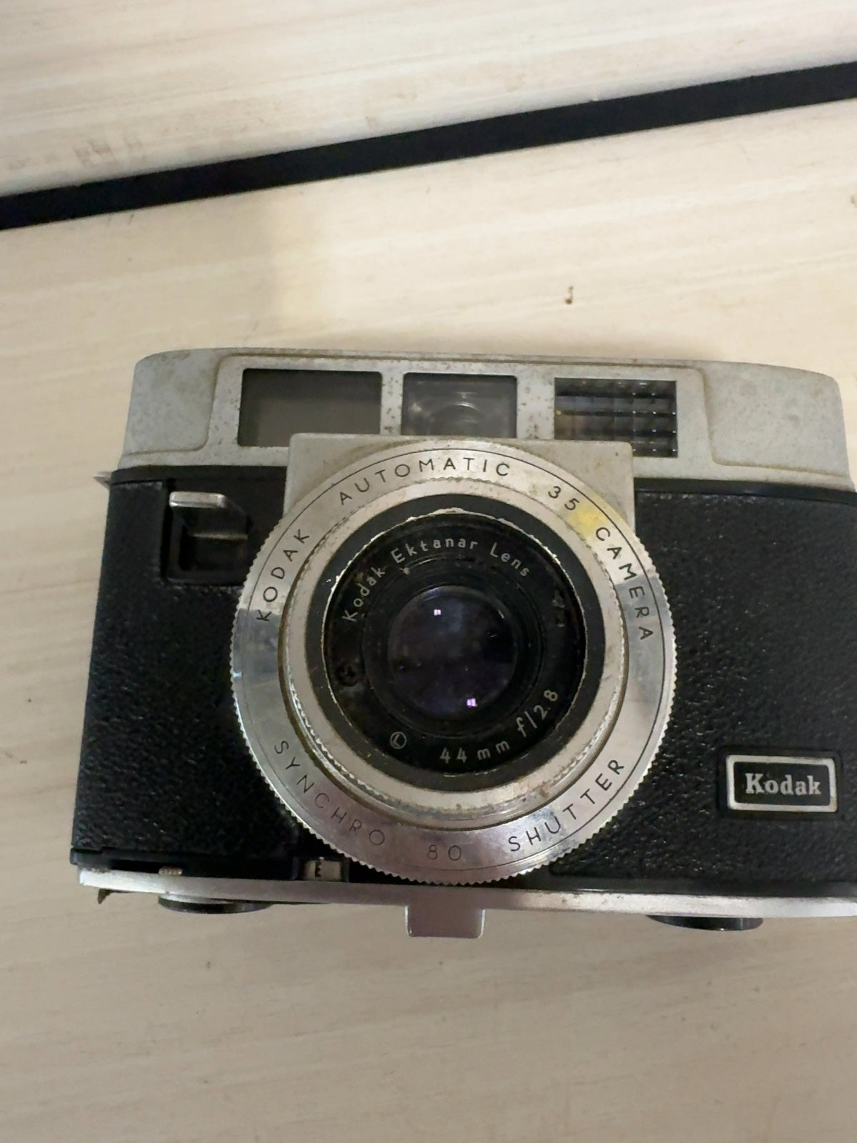 Kodak Automatic 35 Camera Ektanar 44mm f/2.8 Synchro 80 Shutter Untested
