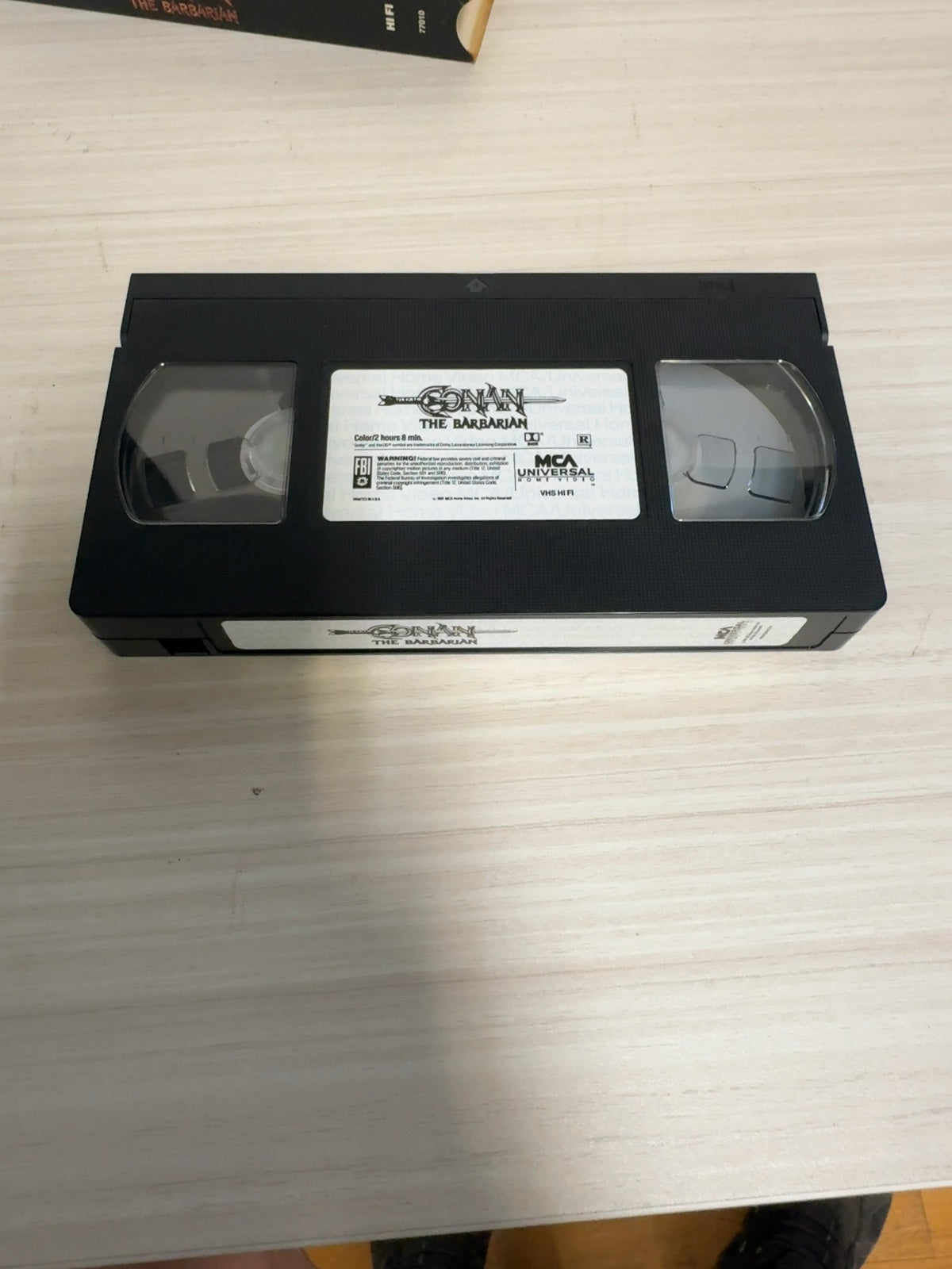 Conan the Barbarian (VHS, 1980) Arnold Schwarzenegger MCA Universal Acceptable