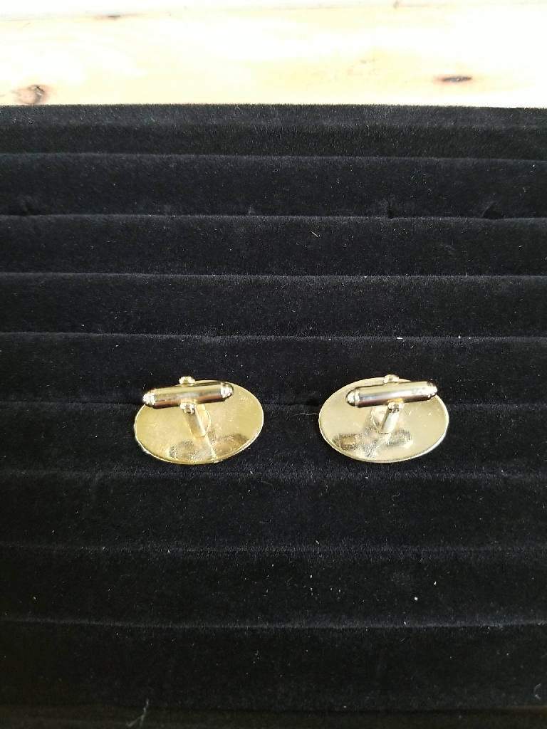 Stunning Vintage Gold Tone Engraved Cufflinks A.P. Monogram