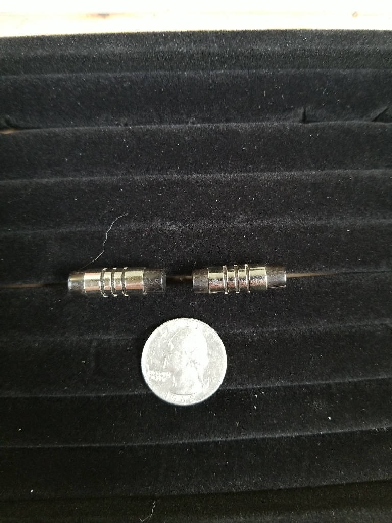 Stunning Vintage Silver Tone Cufflinks in Barrel Design