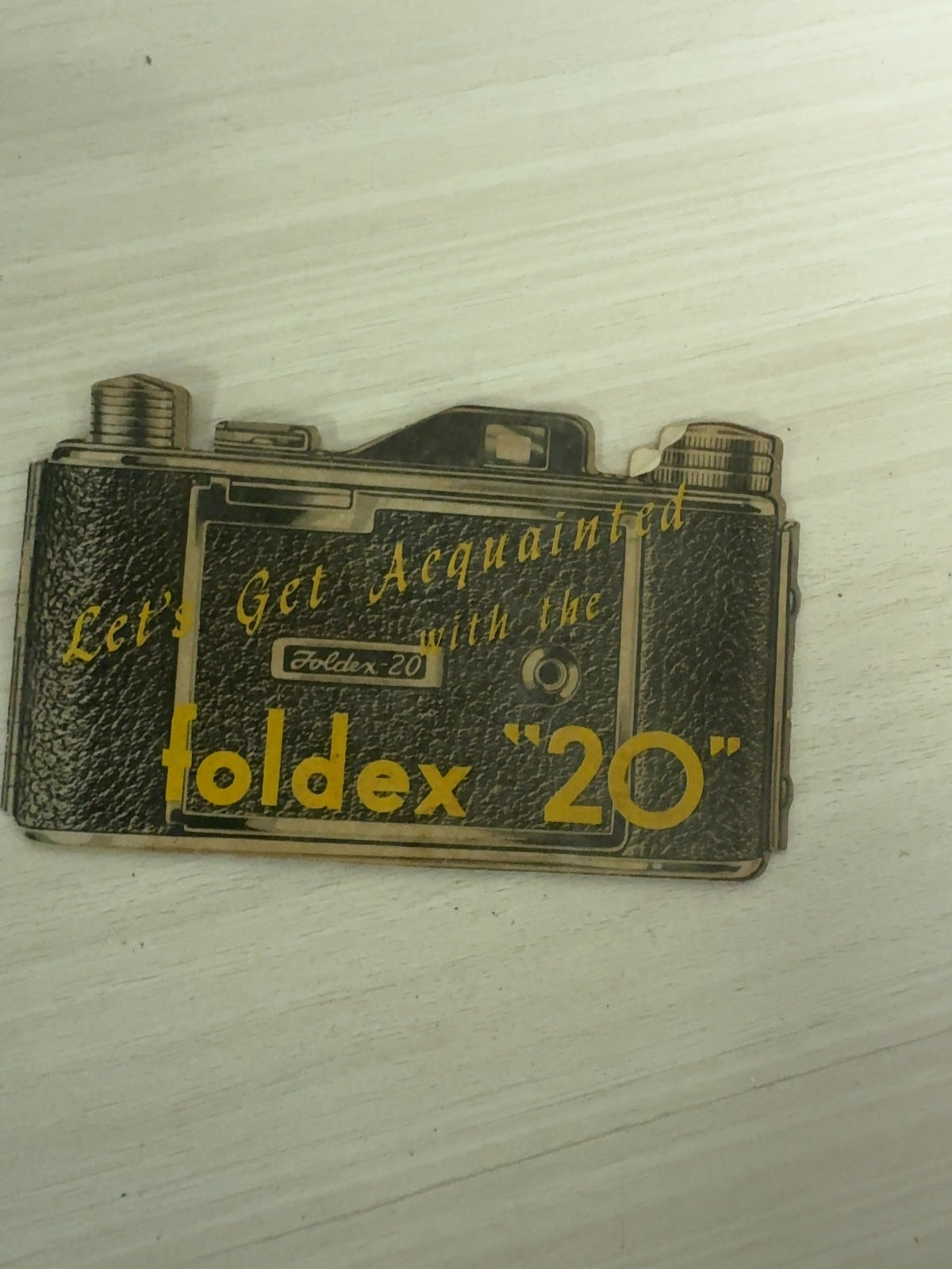 Vintage Foldex 20 Folding Film Camera with Leather Case - For Parts / Repair