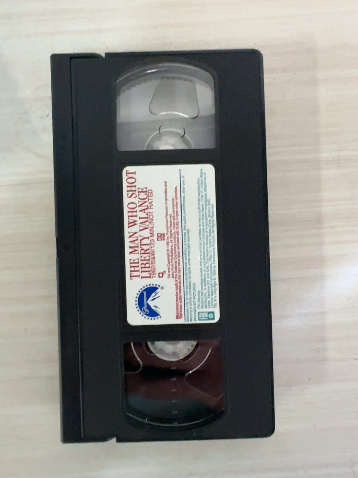 The Man Who Shot Liberty Valance (VHS, 1962) John Wayne Paramount Very Good