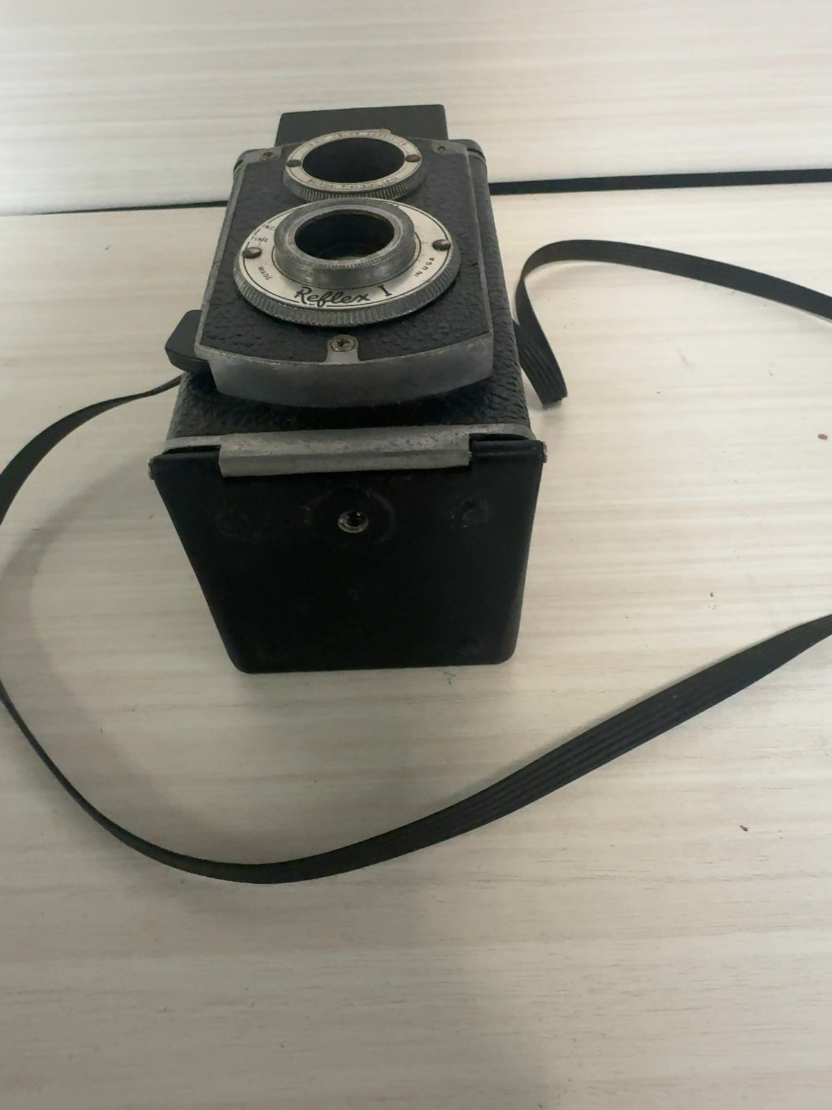 Vintage Pho-Tak Reflex I TLR Box Camera with Strap - For Parts or Repair