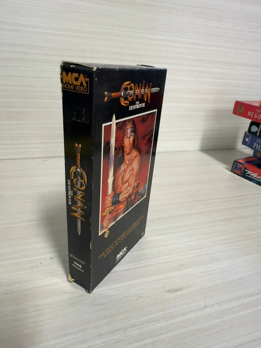 Conan the Destroyer (VHS, 1984) Arnold Schwarzenegger MCA Home Video Very Good