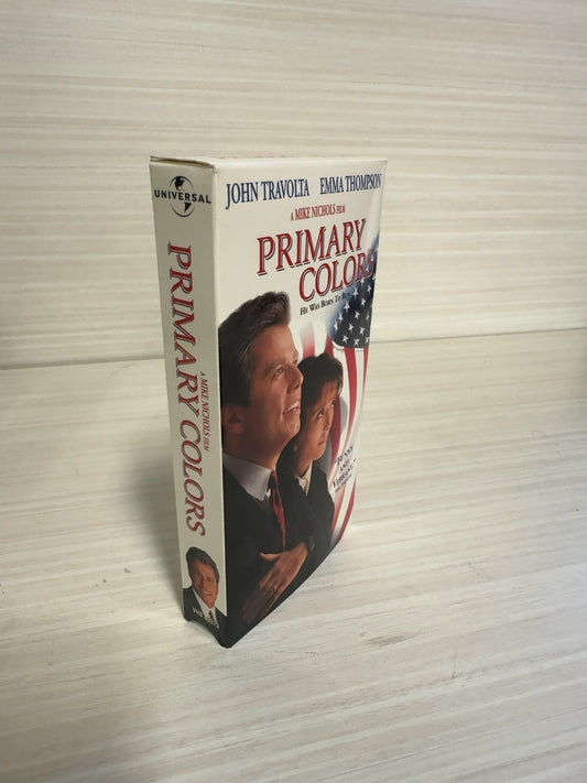 Primary Colors (VHS, 1998) John Travolta Emma Thompson Universal Very Good