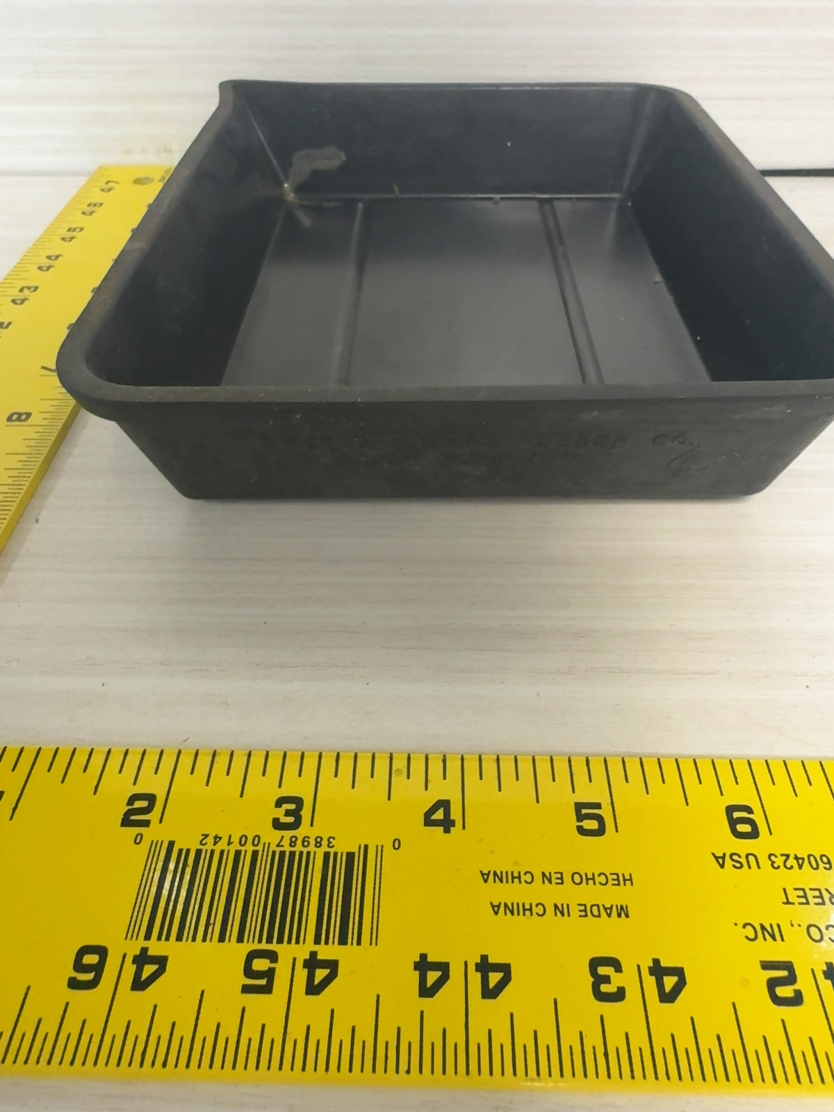 Vintage Black Hard Rubber Darkroom Developing Tray with Pour Spout