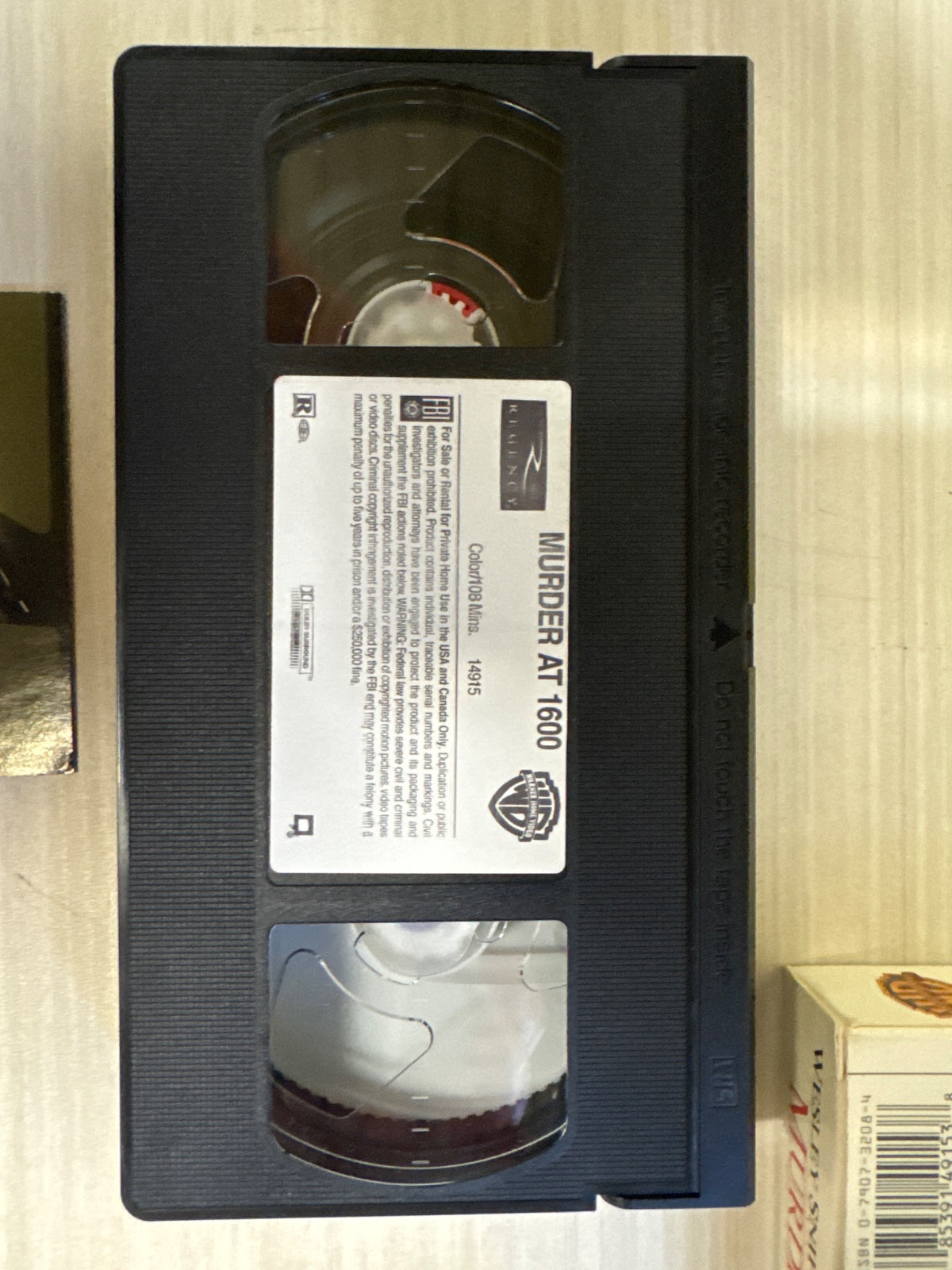 Murder at 1600 (VHS, 1997) Wesley Snipes Diane Lane Warner Brothers Very Good