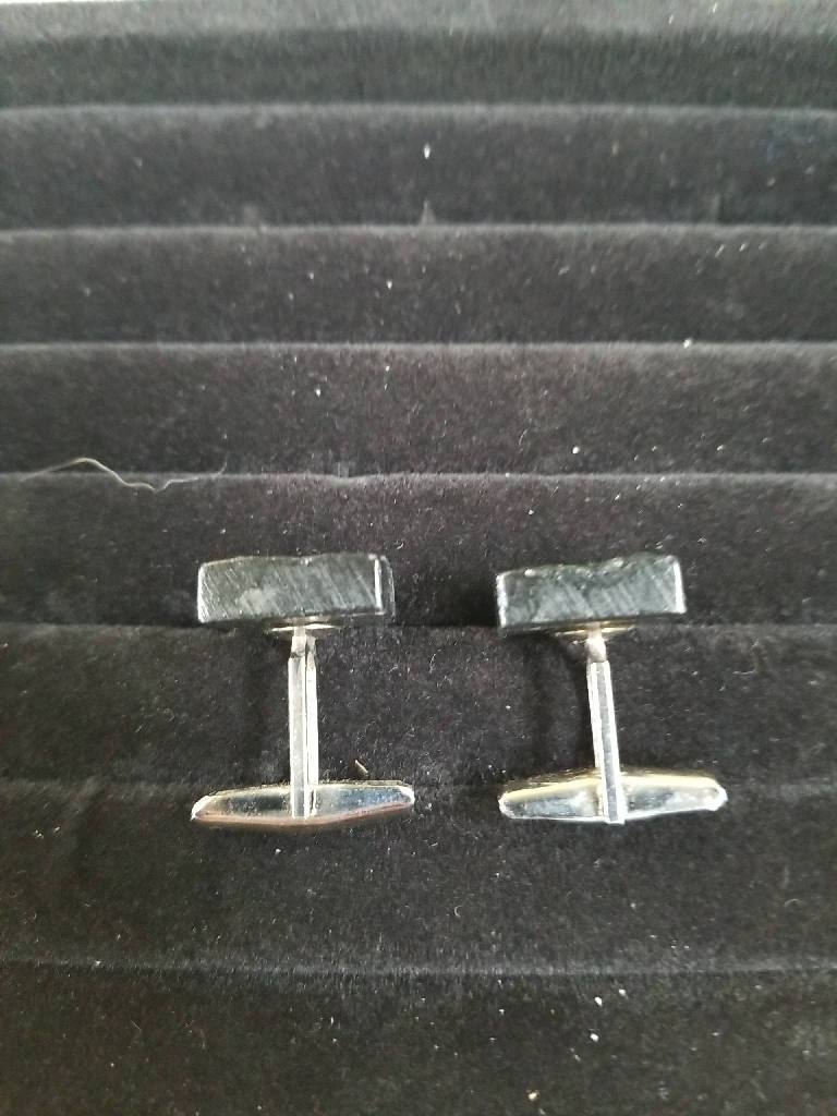Stunning Vintage Silver-Toned Square Cufflinks