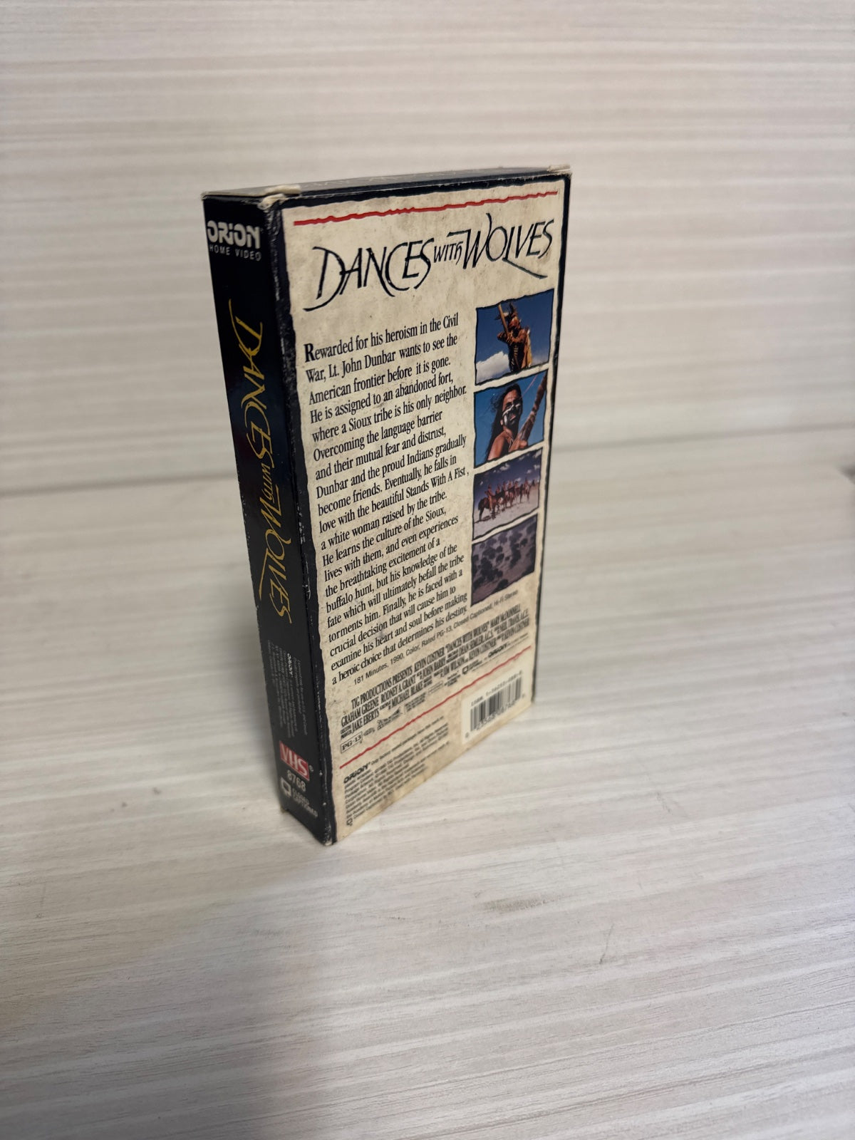 Dances with Wolves (VHS, 1990) Kevin Costner Orion Home Video Very Good