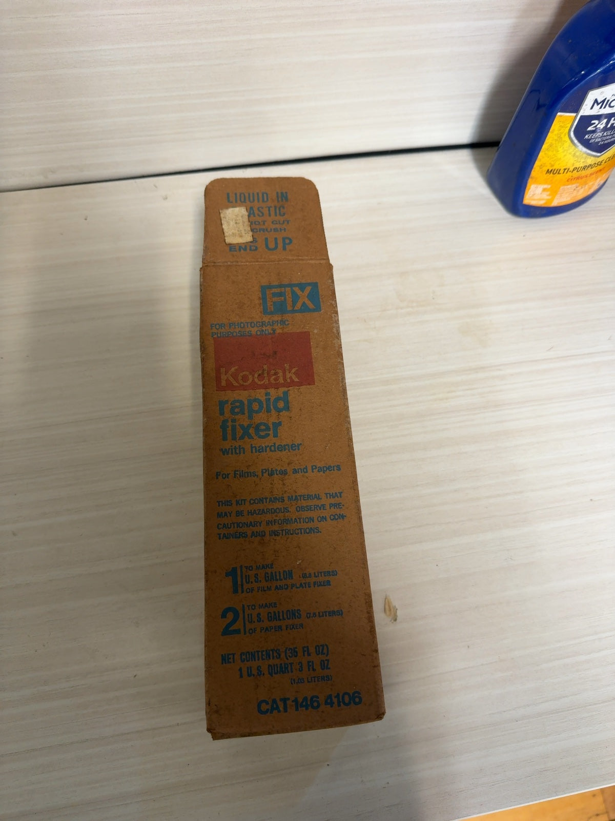 Vintage Kodak Rapid Fixer with Hardener Darkroom Chemistry Kit 1 Quart CAT 146 4106