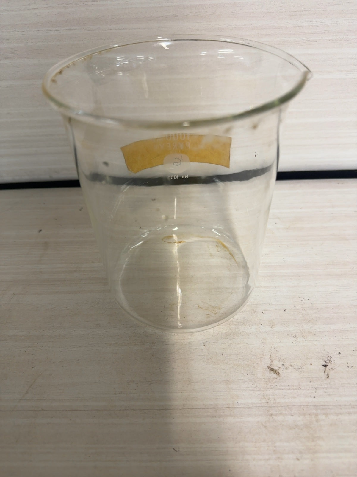 Vintage Pyrex 1000 mL Glass Laboratory Beaker No. 1000