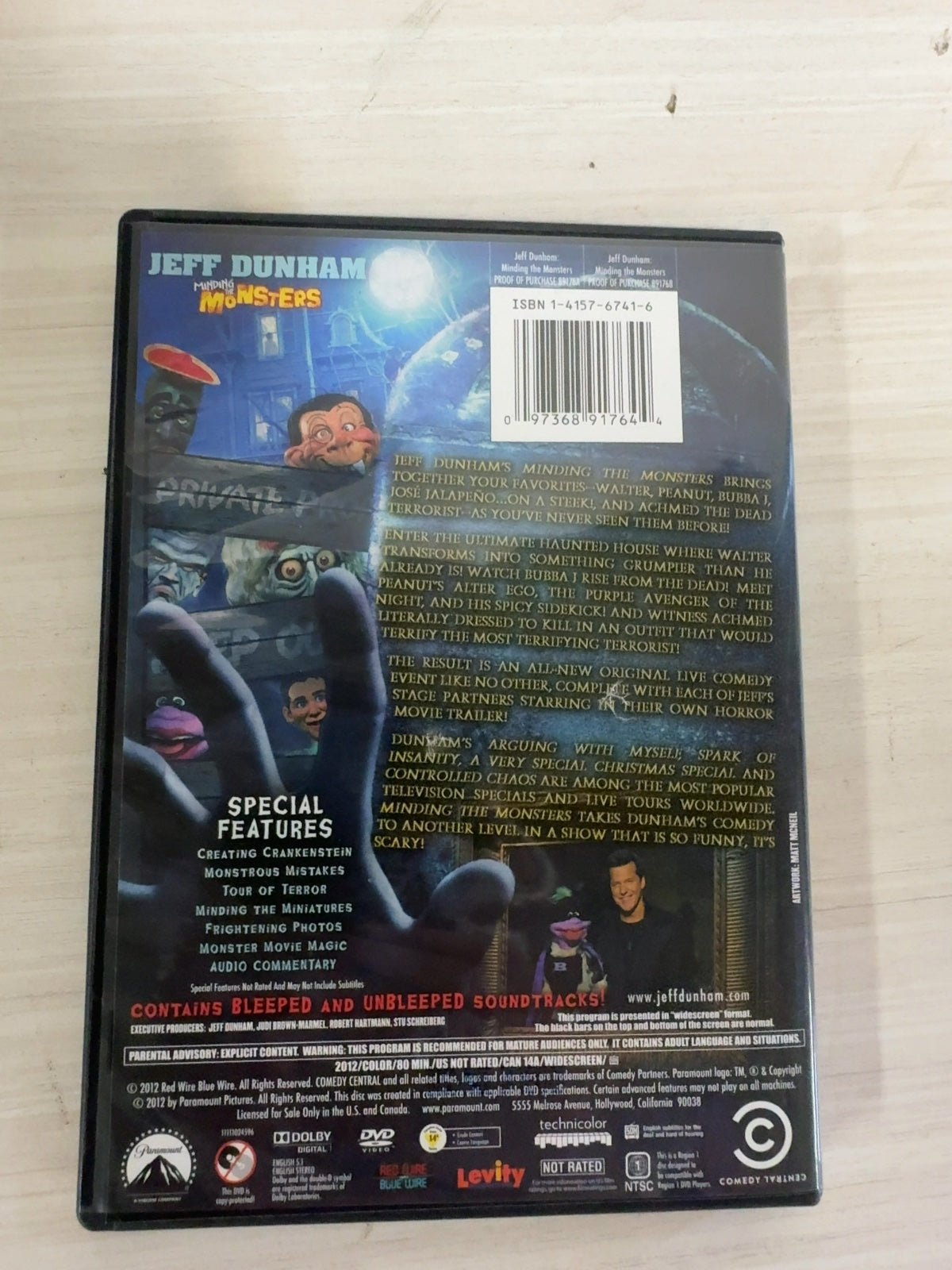 Jeff Dunham: Minding the Monsters (DVD, 2009) Very Good Jeff Dunham