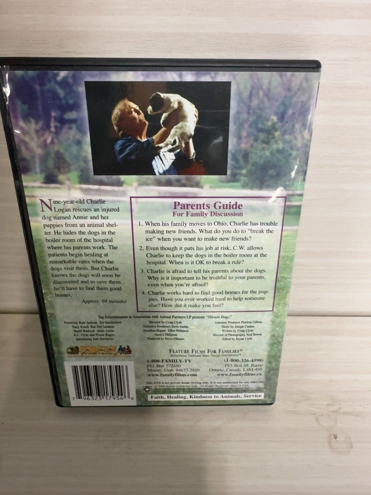 Miracle Dogs (DVD, 2004) Feature Films for Families 2004 Very Good