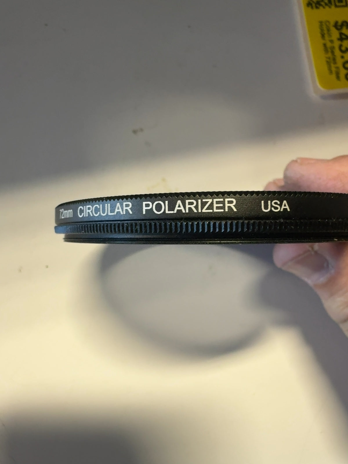 72mm Circular Polarizer Lens Filter with Case