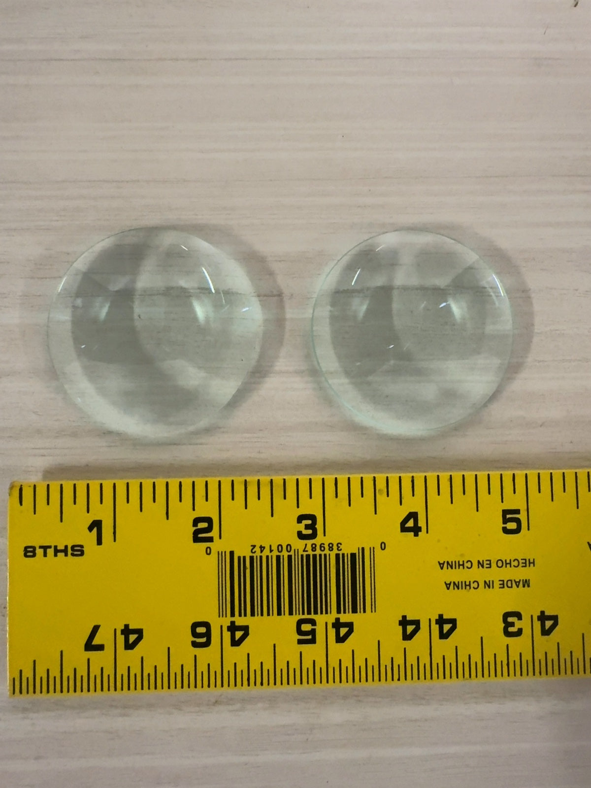 Edmund Scientific Condensing Lens 2-3/8 in Dia 3 in FL Stock No. 1077 Pair