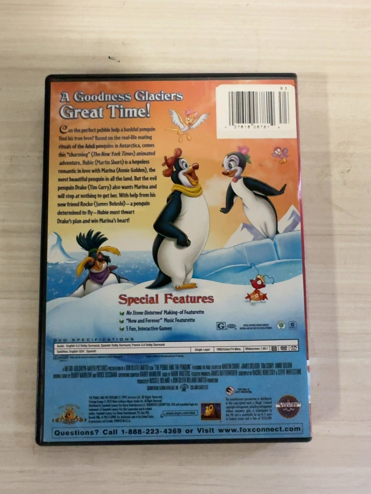The Pebble and the Penguin (DVD, 1995) Family Fun Edition Very Good Warner Bros.
