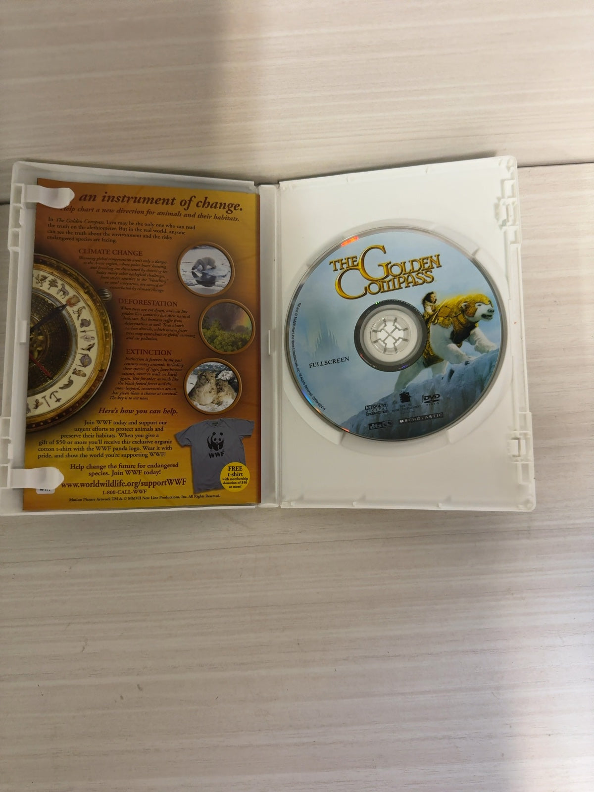 The Golden Compass (DVD, 2007) Very Good Nicole Kidman New Line Cinema
