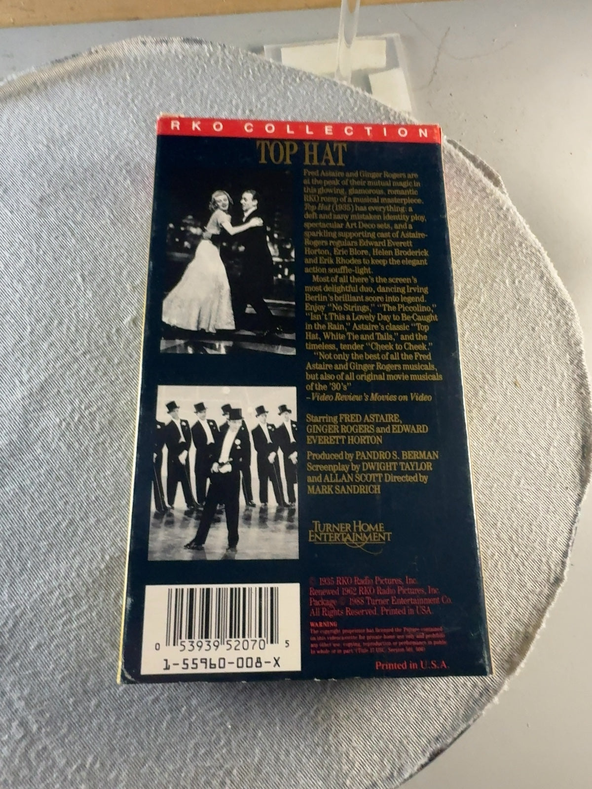Top Hat (VHS, 1935) Fred Astaire Ginger Rogers RKO Very Good