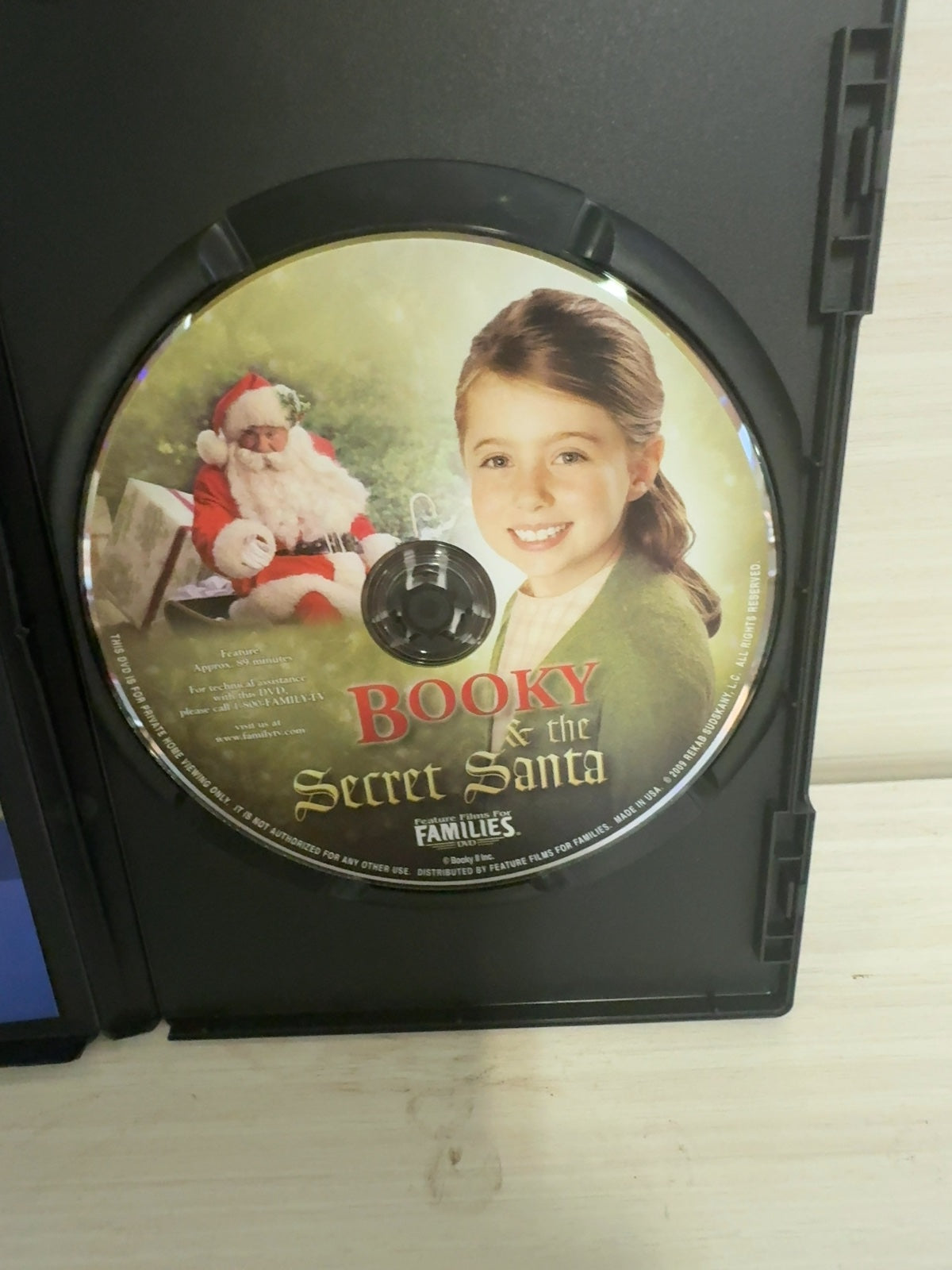 Booky & The Secret Santa (DVD, 2009) Very Good Feature Films for Families