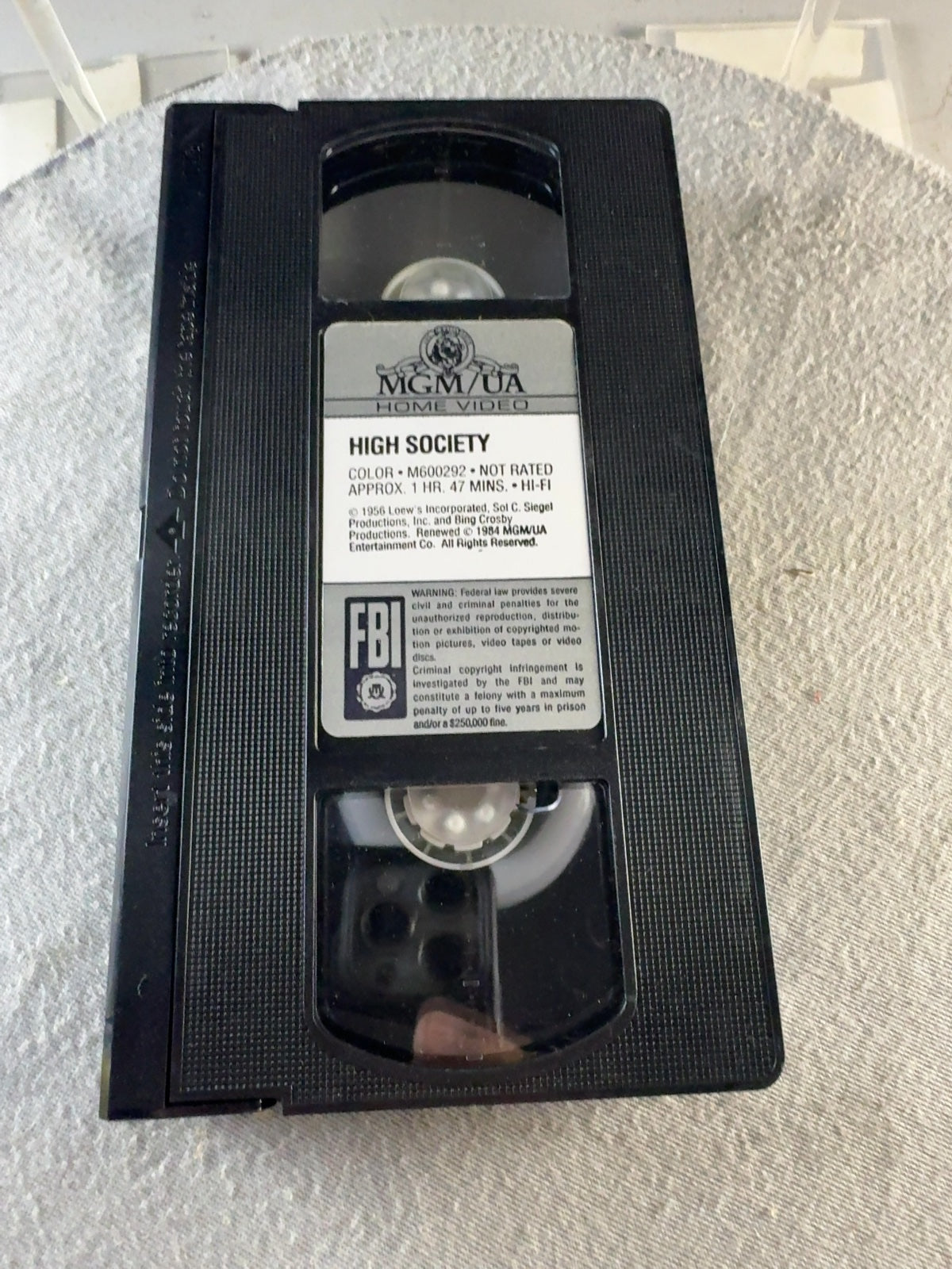 High Society VHS 1956 Bing Crosby Grace Kelly Frank Sinatra MGM Musical