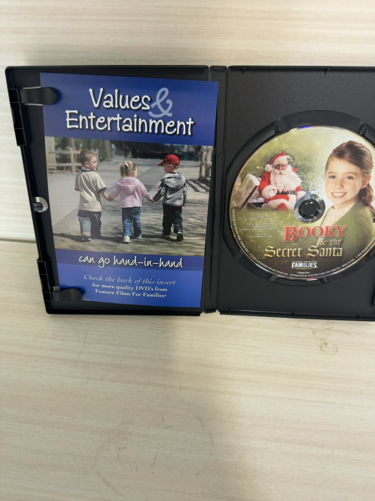 Booky & The Secret Santa (DVD, 2009) Very Good Feature Films for Families