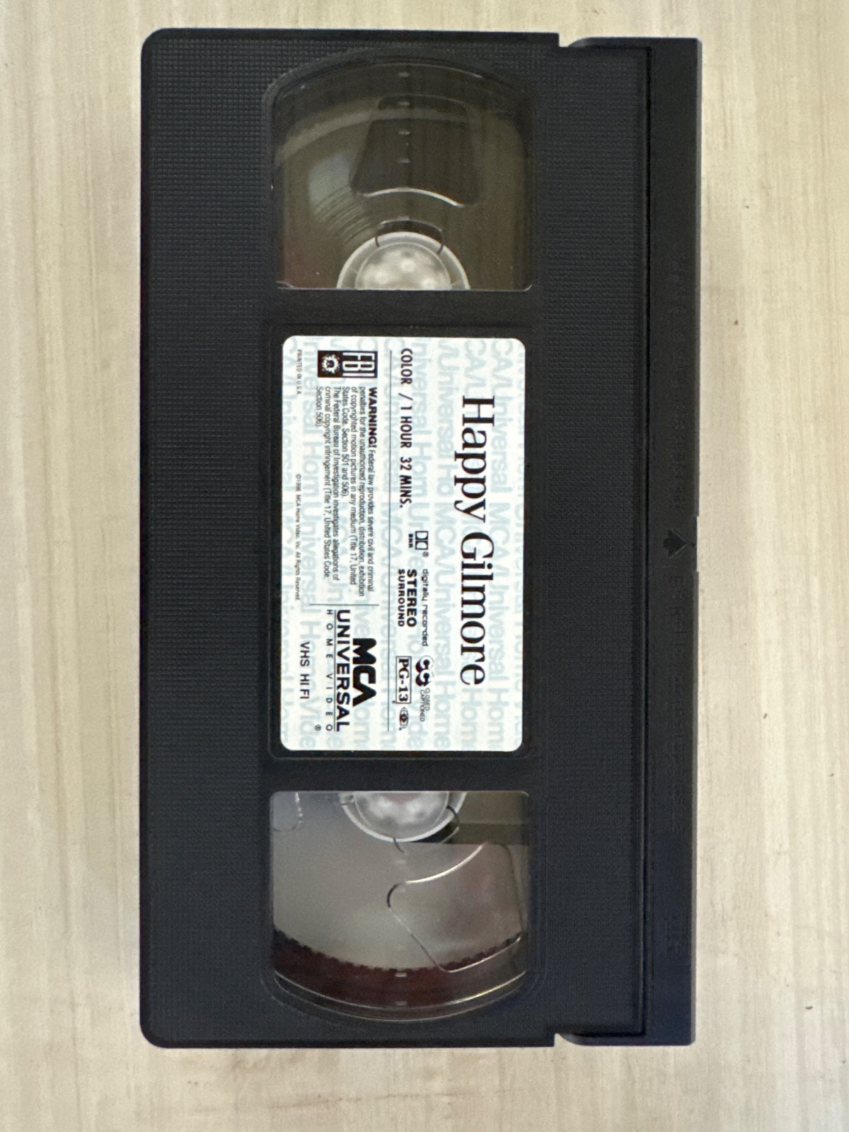 Happy Gilmore (VHS, 1996) Adam Sandler MCA Very Good