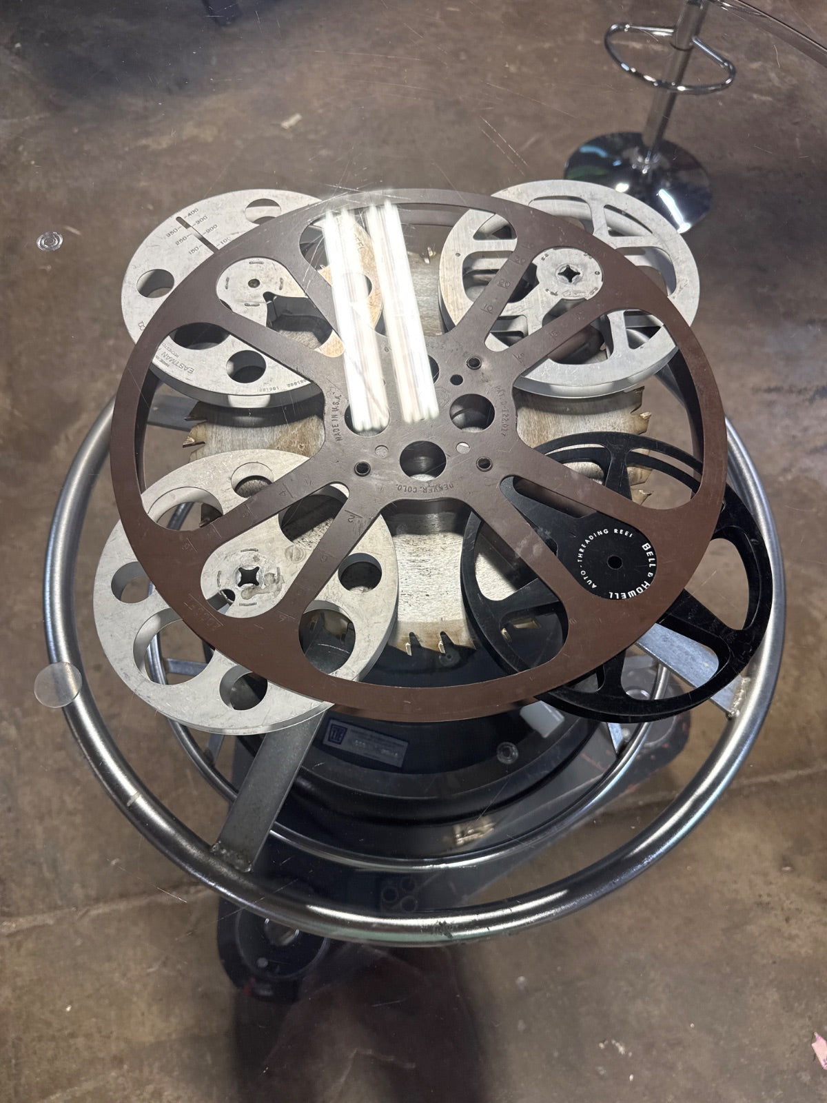 One of a Kind High-Top Bistro Table — 1970s TV Studio Camera Pedestal