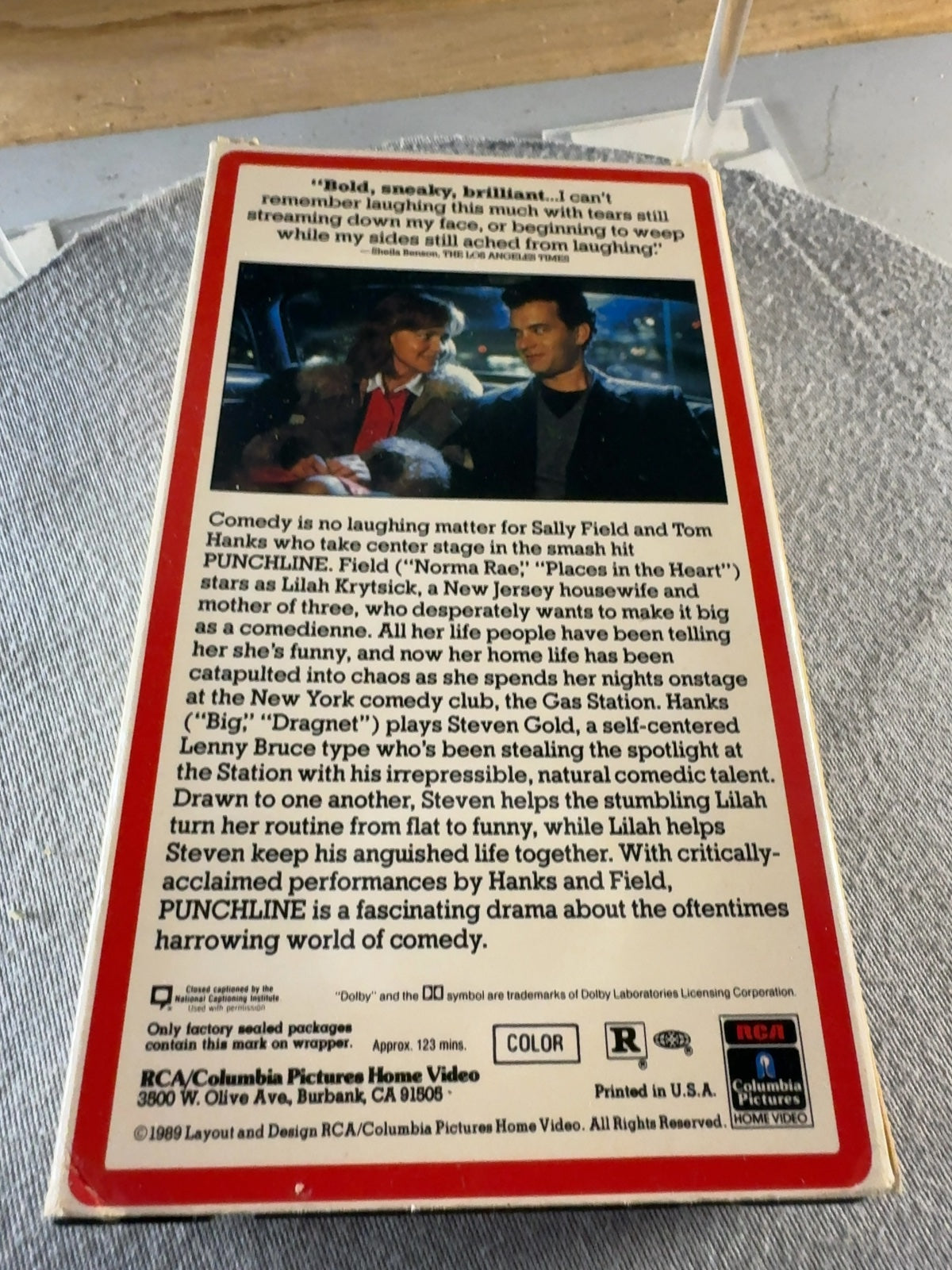 Punchline (VHS, 1988) Tom Hanks Sally Field RCA/Columbia Pictures Very Good