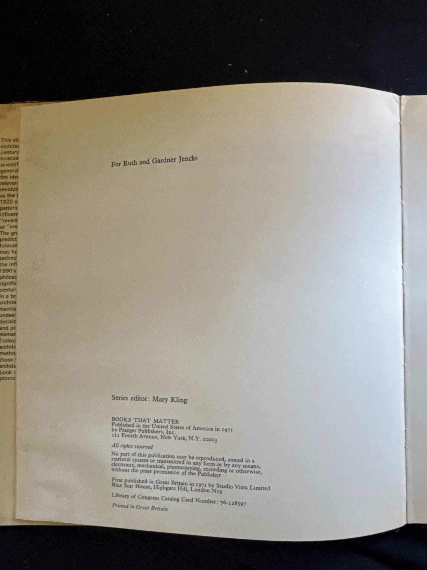 Architecture 2000; Predictions and Methods — copyright_page