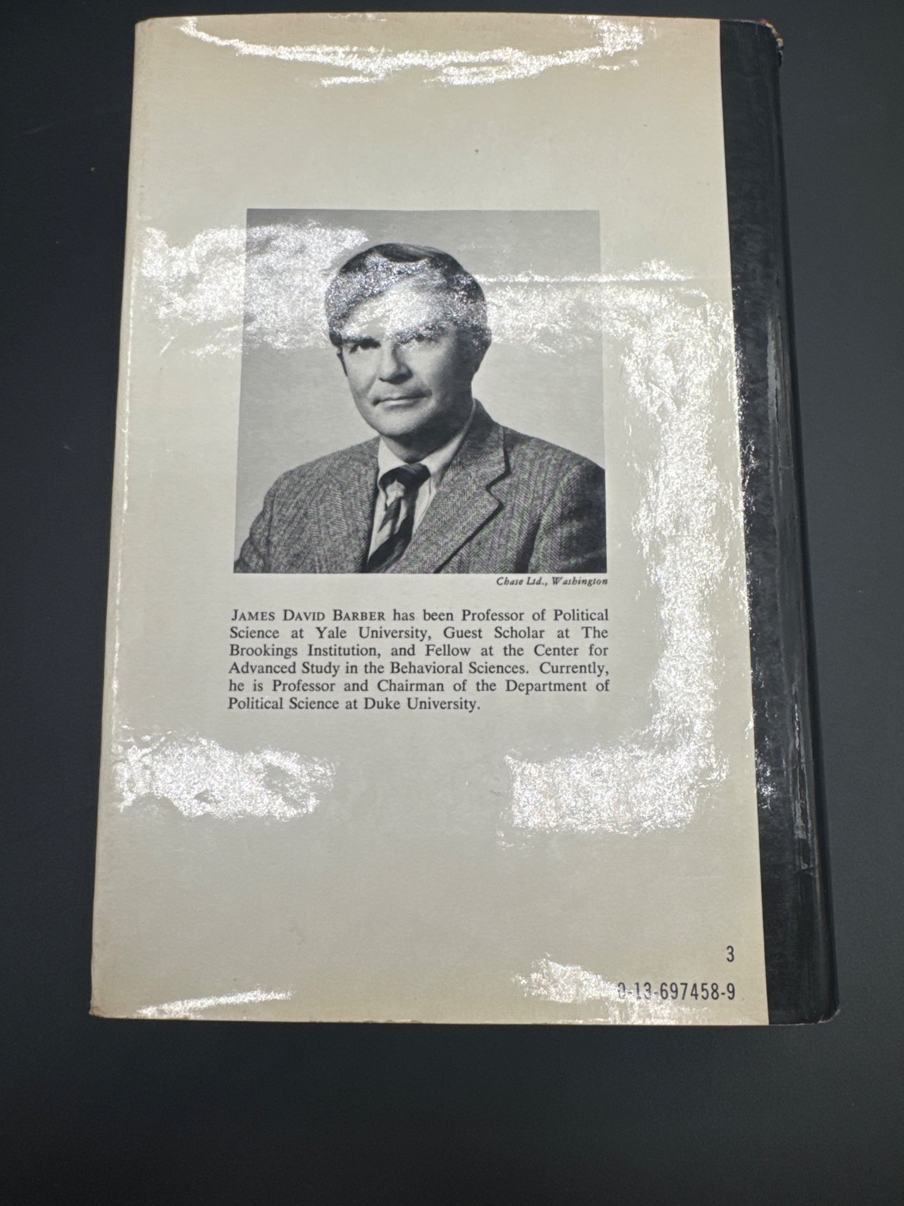 The Presidential Character: Predicting Performance in the White House — back_cover