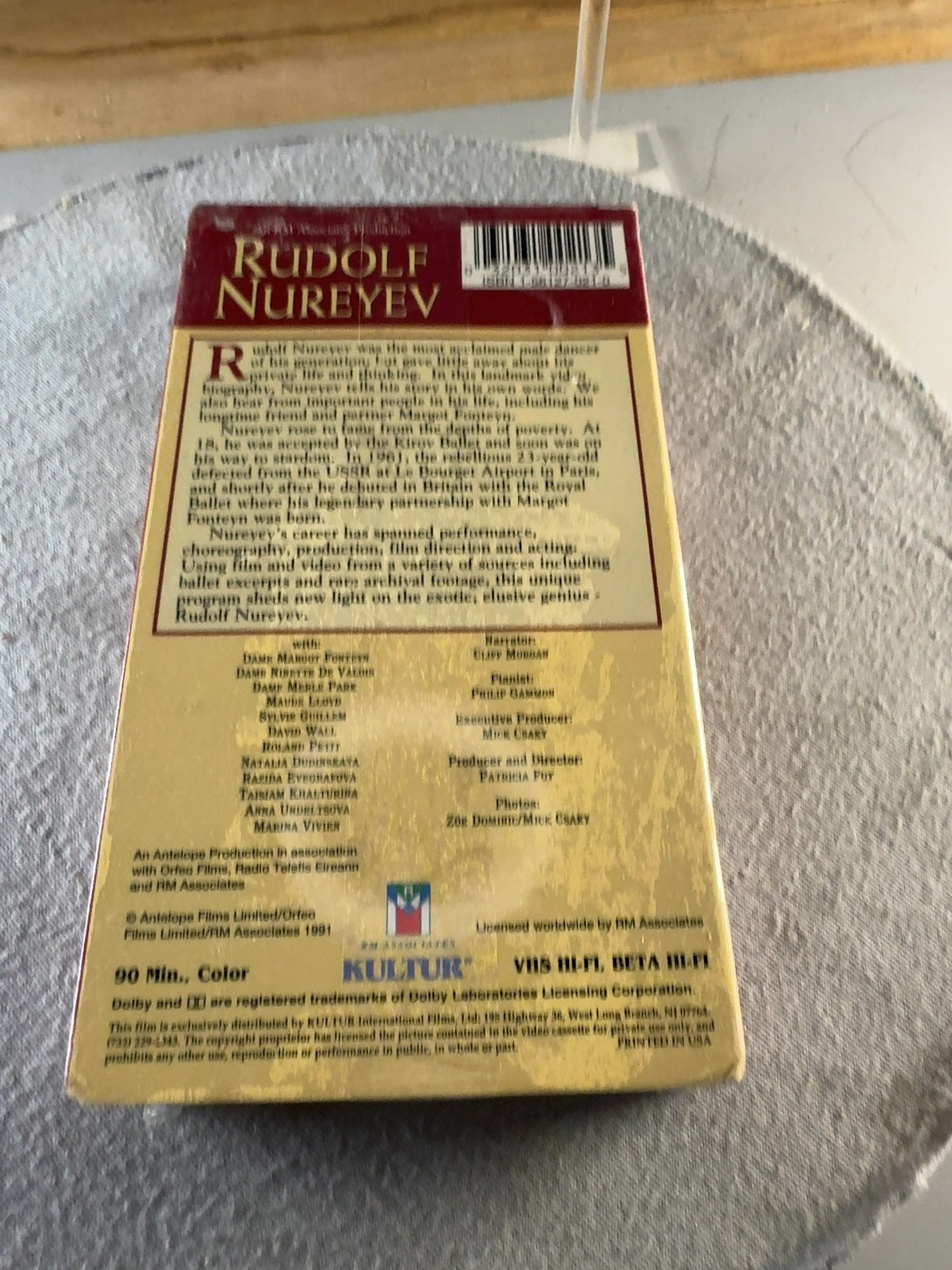 Rudolf Nureyev Biography (VHS, 2000) Rudolf Nureyev KULTUR New