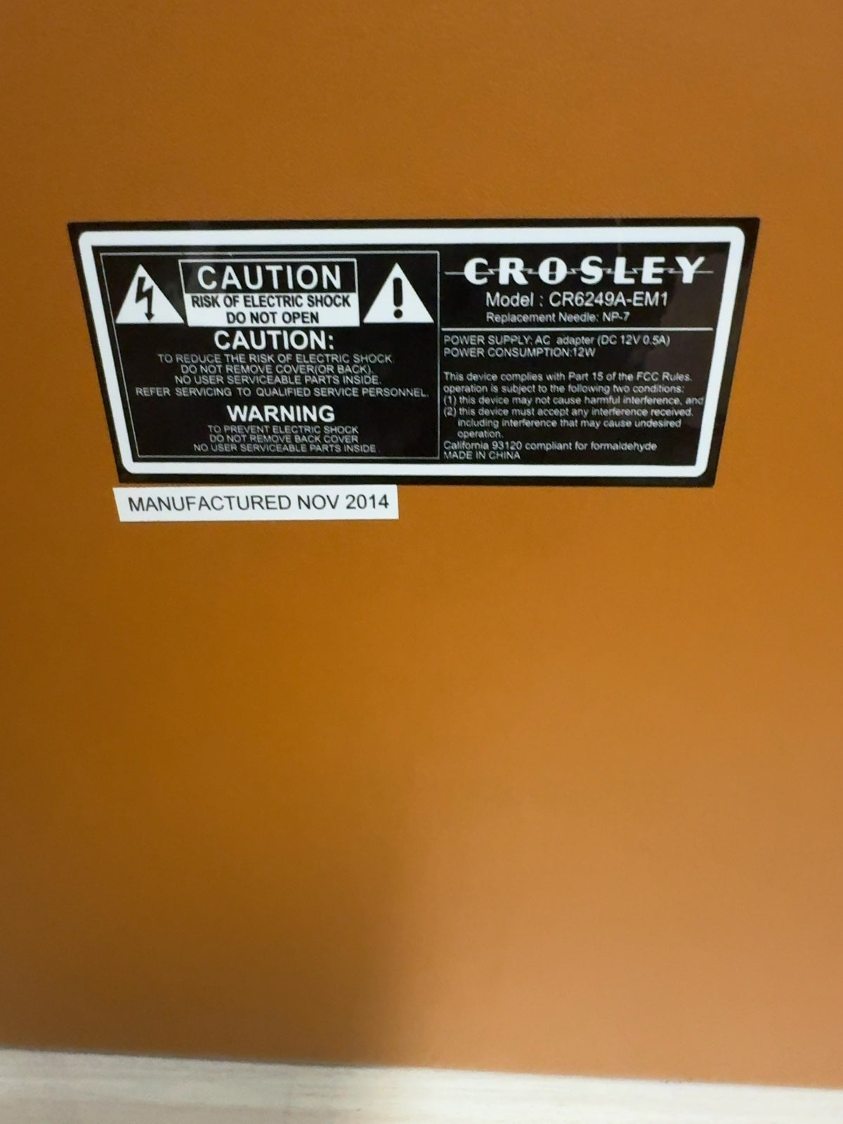Crosley Portable Suitcase Turntable Record Player Tan Paisley Case Tested