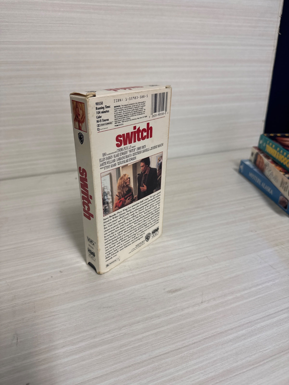 Switch (VHS, 1991) Ellen Barkin Jimmy Smits HBO Video Very Good