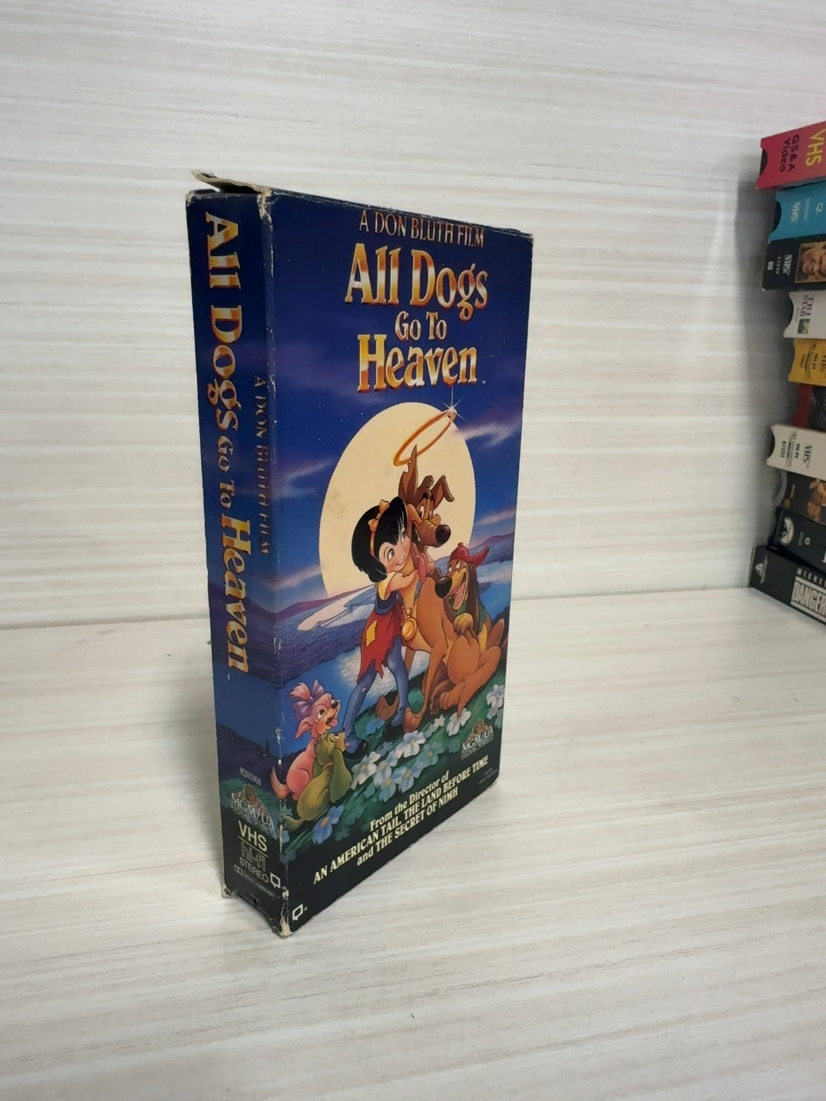 Original 1990 MGM/UA All Dogs Go To Heaven VHS Video