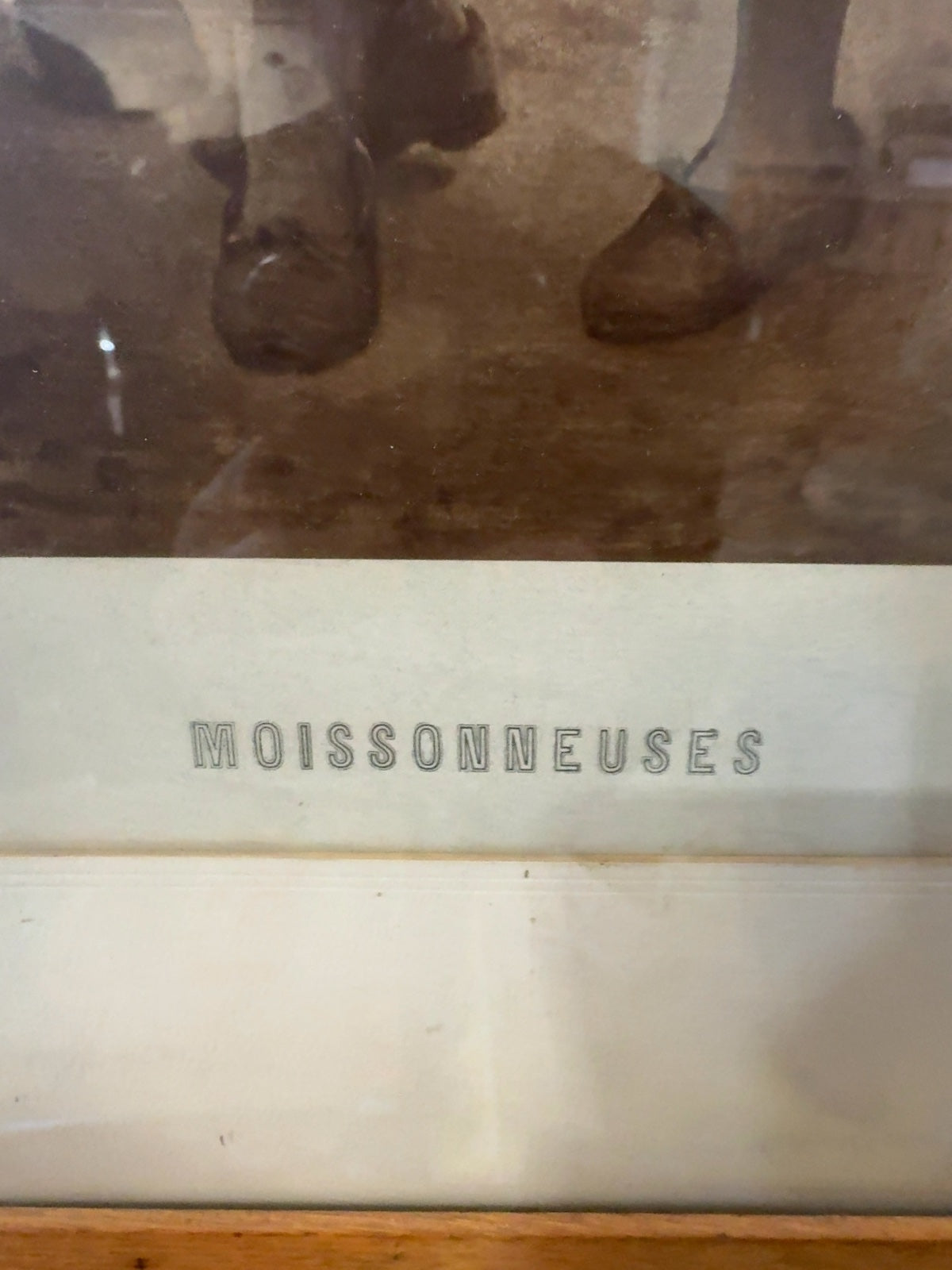 Antique Ad. Braun & Cie Photogravure "Moissonneuses" Framed in Oak 22x30