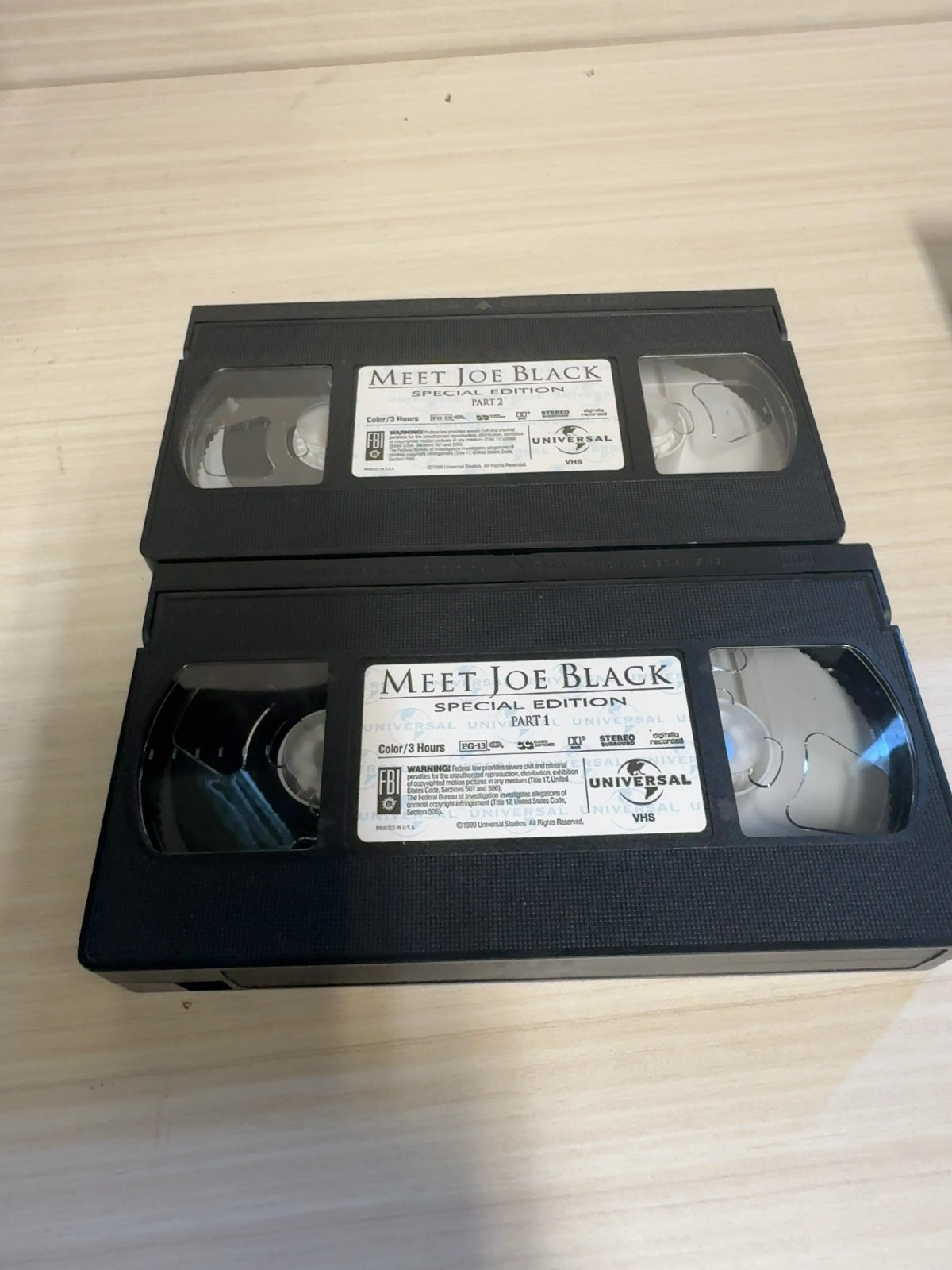 Meet Joe Black (VHS, 1999) Brad Pitt Anthony Hopkins Universal Very Good