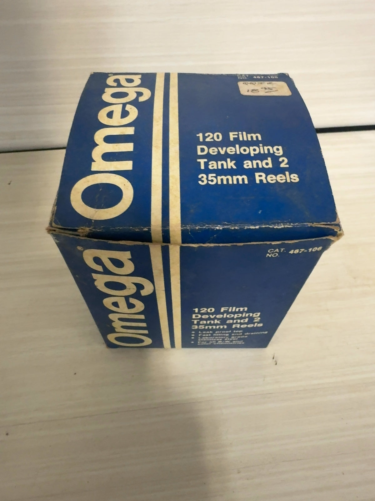 Omega 120 Film Developing Tank with 2 Stainless 35mm Reels in Box