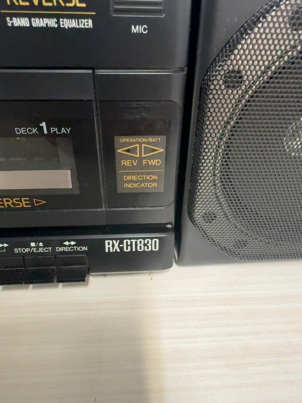 Vintage 1989 Panasonic RT-CT830 Boombox Stereo Dual Cassette AM/FM Radio
