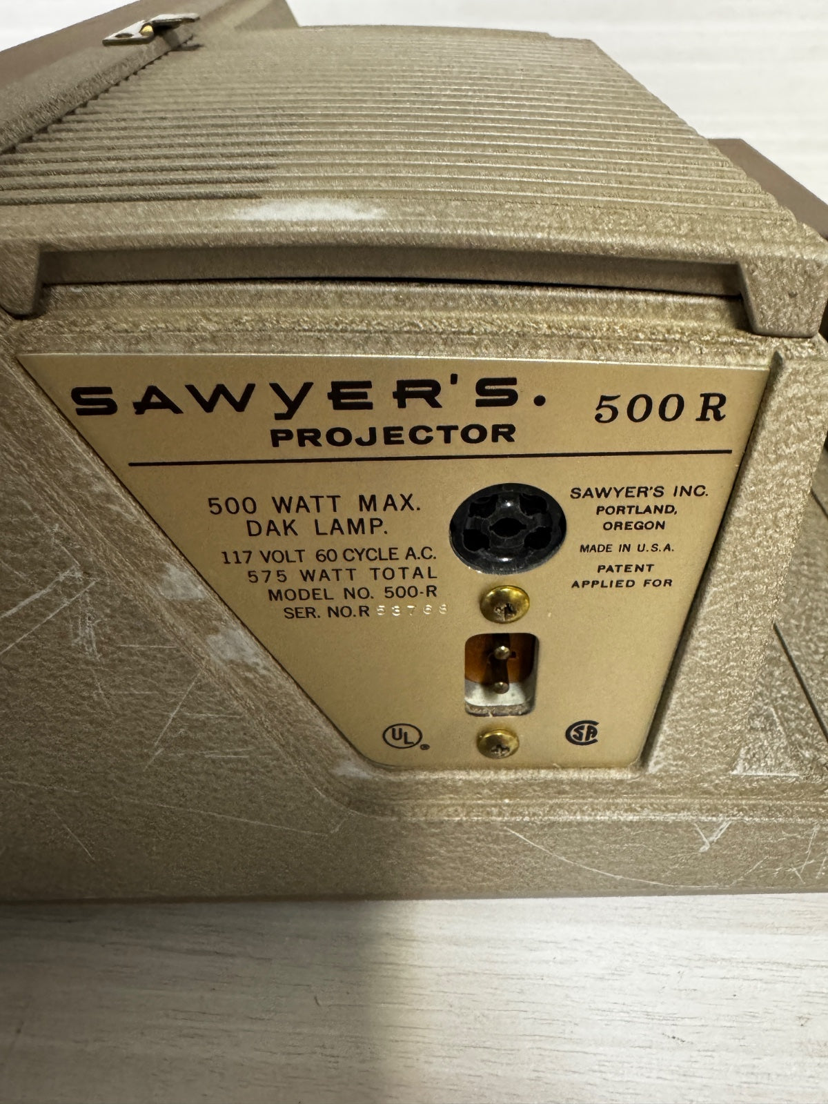 Sawyer's 500R Vintage Automatic Slide Projector with Remote