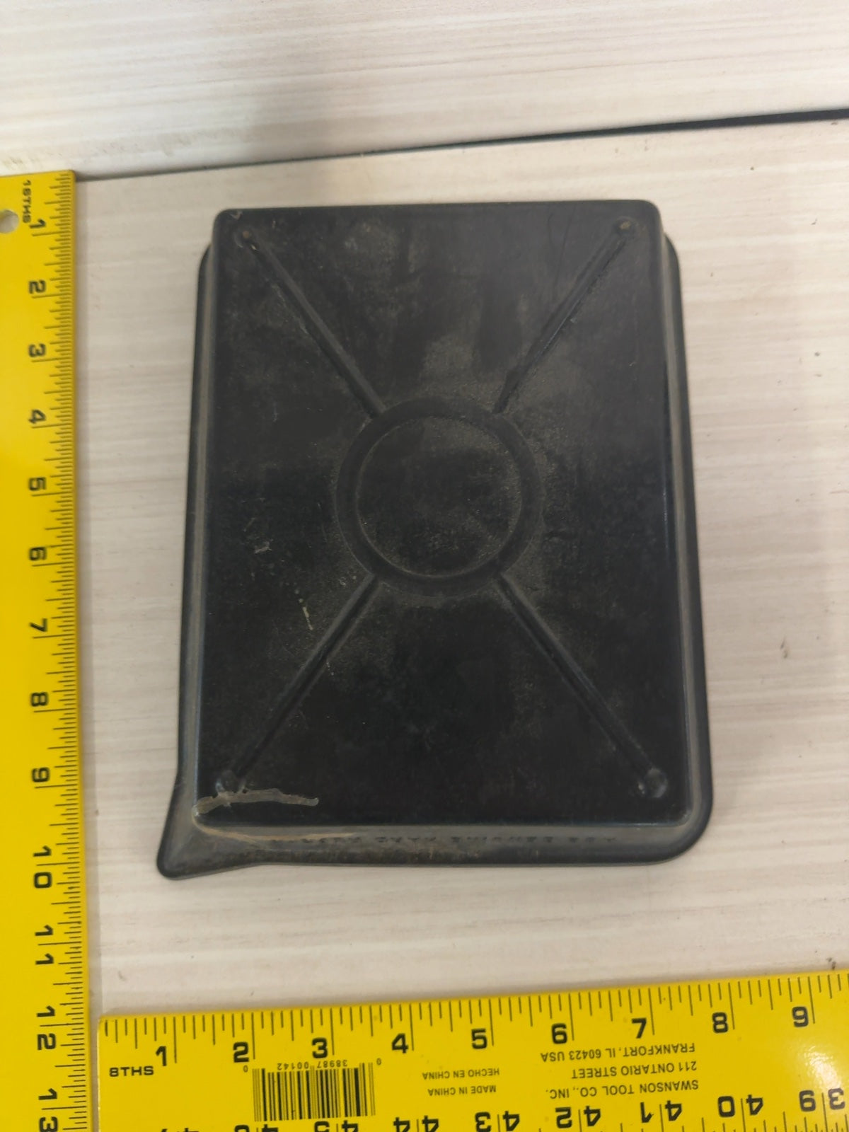 Vintage Black Hard Rubber Darkroom Developing Tray with Pour Spout