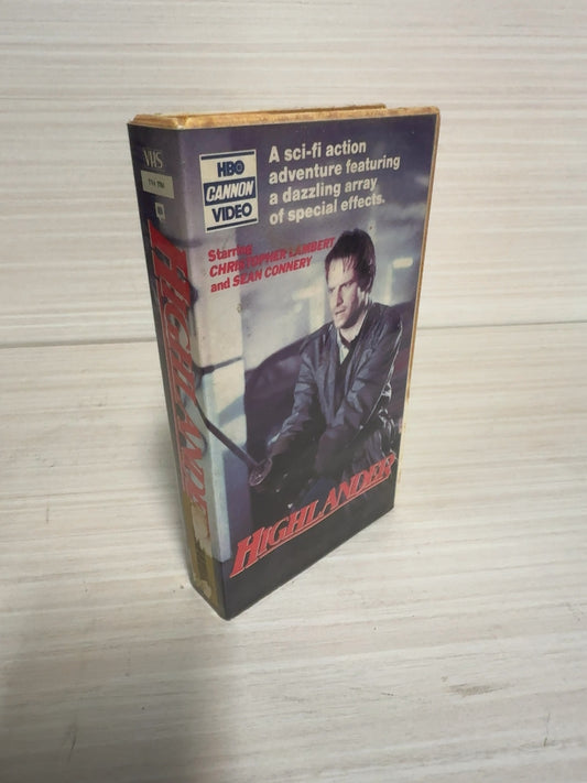 Highlander (VHS, 1986) Christopher Lambert HBO Cannon Video Very Good