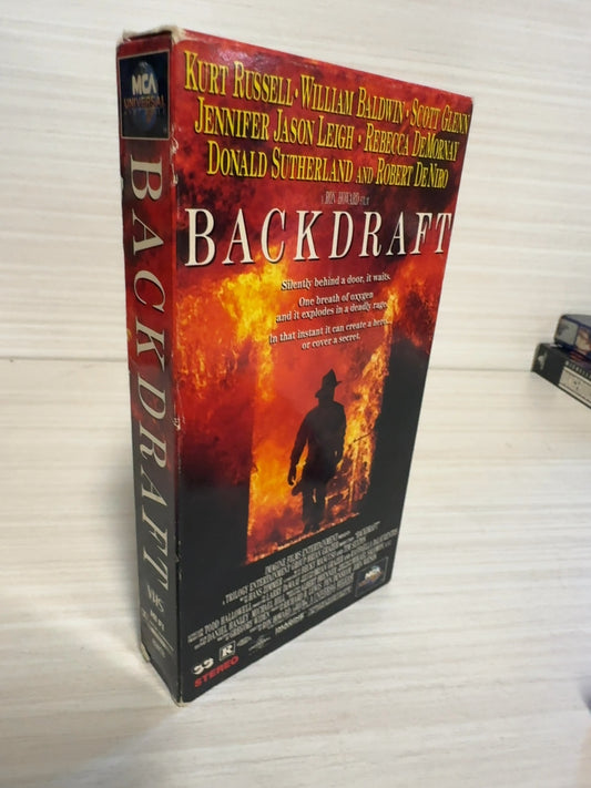 Backdraft (VHS, 1991) Kurt Russell Robert De Niro MCA Universal Very Good