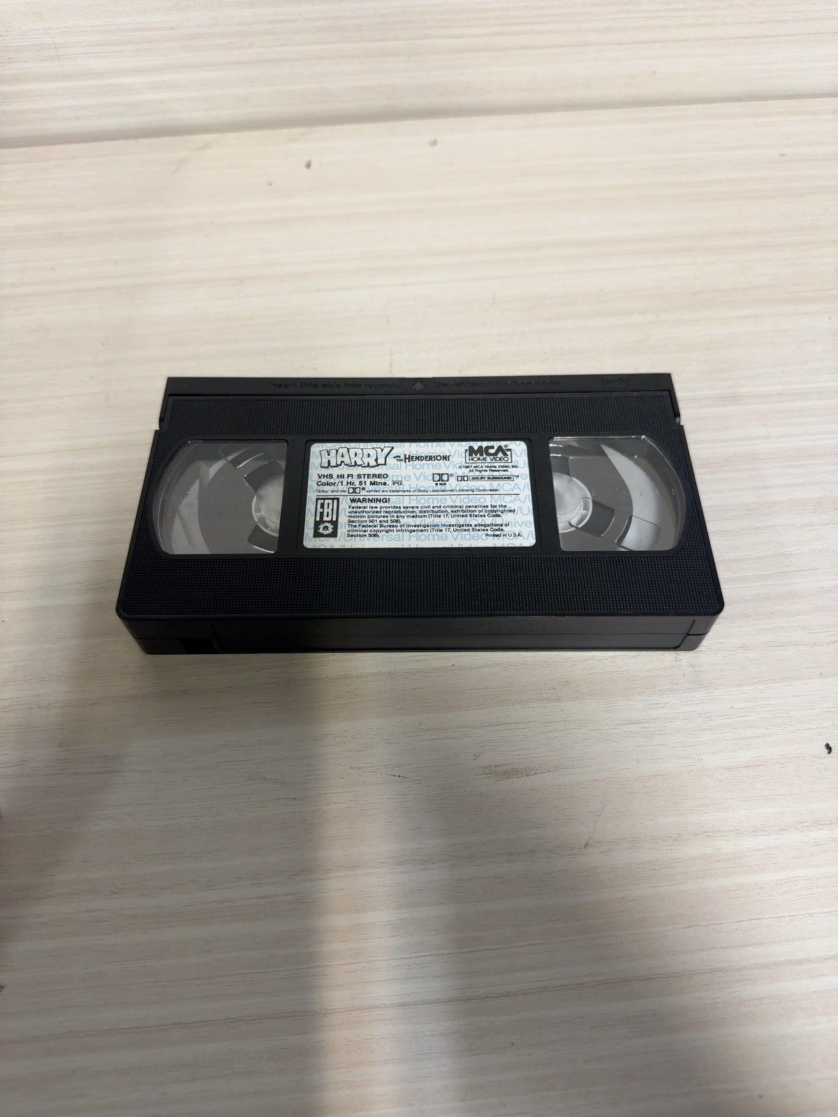 Harry and the Hendersons (VHS, 1987) John Lithgow MCA Very Good