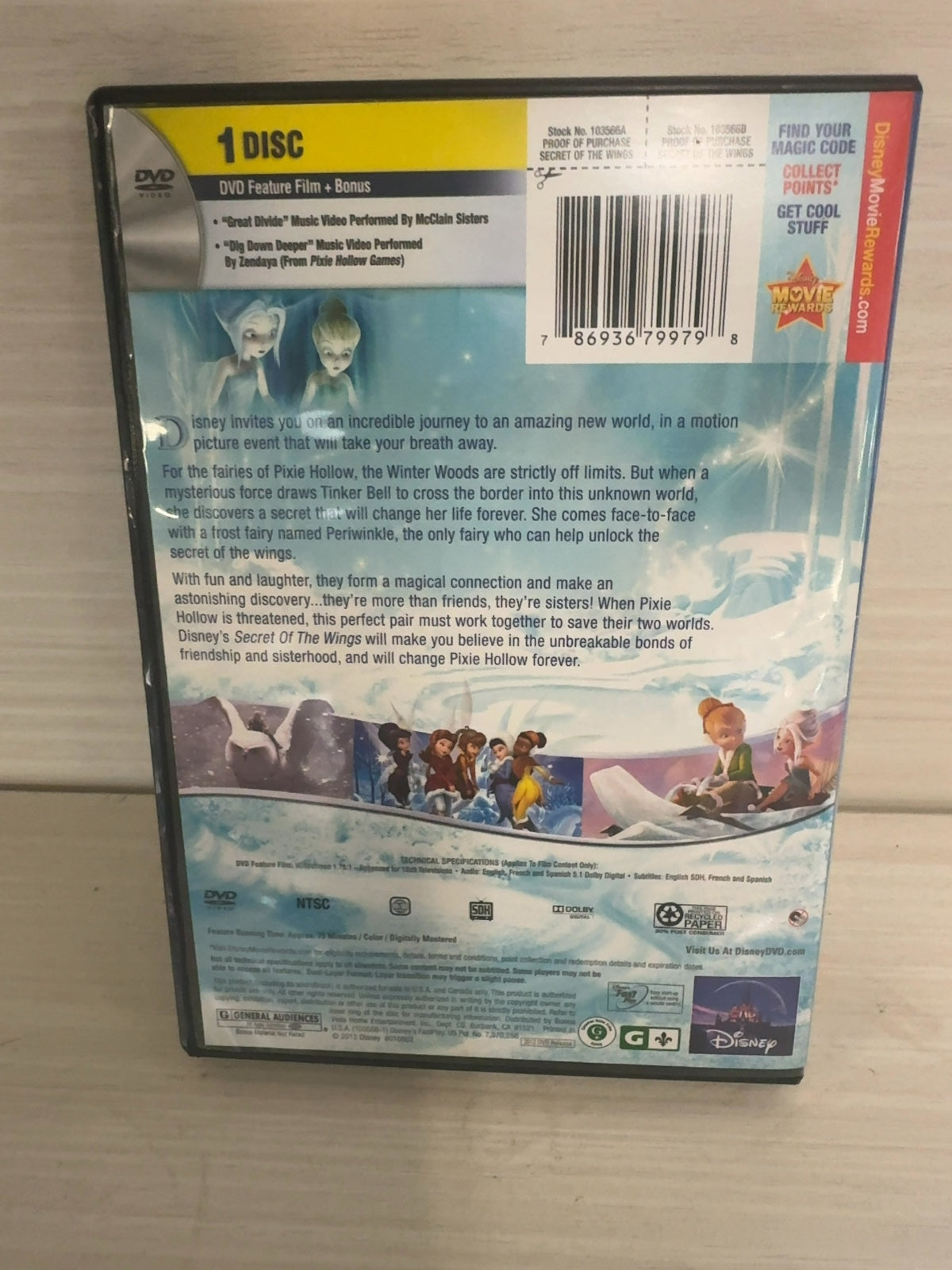 Secret of the Wings (DVD, 2012) Very Good Walt Disney Video