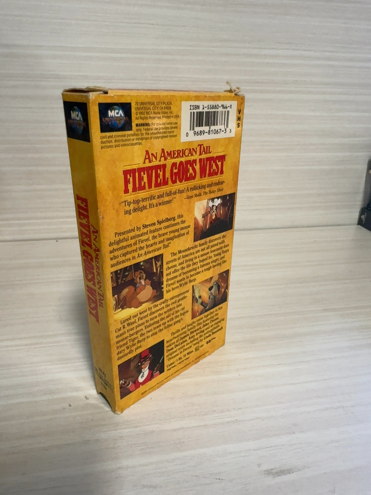 An American Tail: Fievel Goes West (VHS, 1992) MCA/Universal Very Good