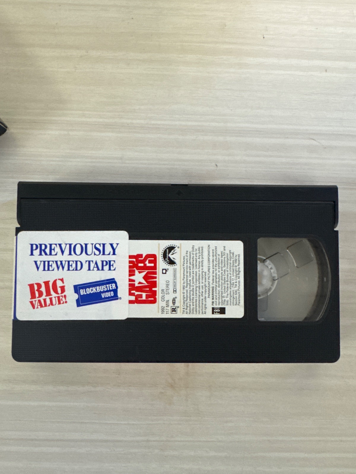Patriot Games (VHS, 1992) Harrison Ford Anne Archer Paramount Acceptable